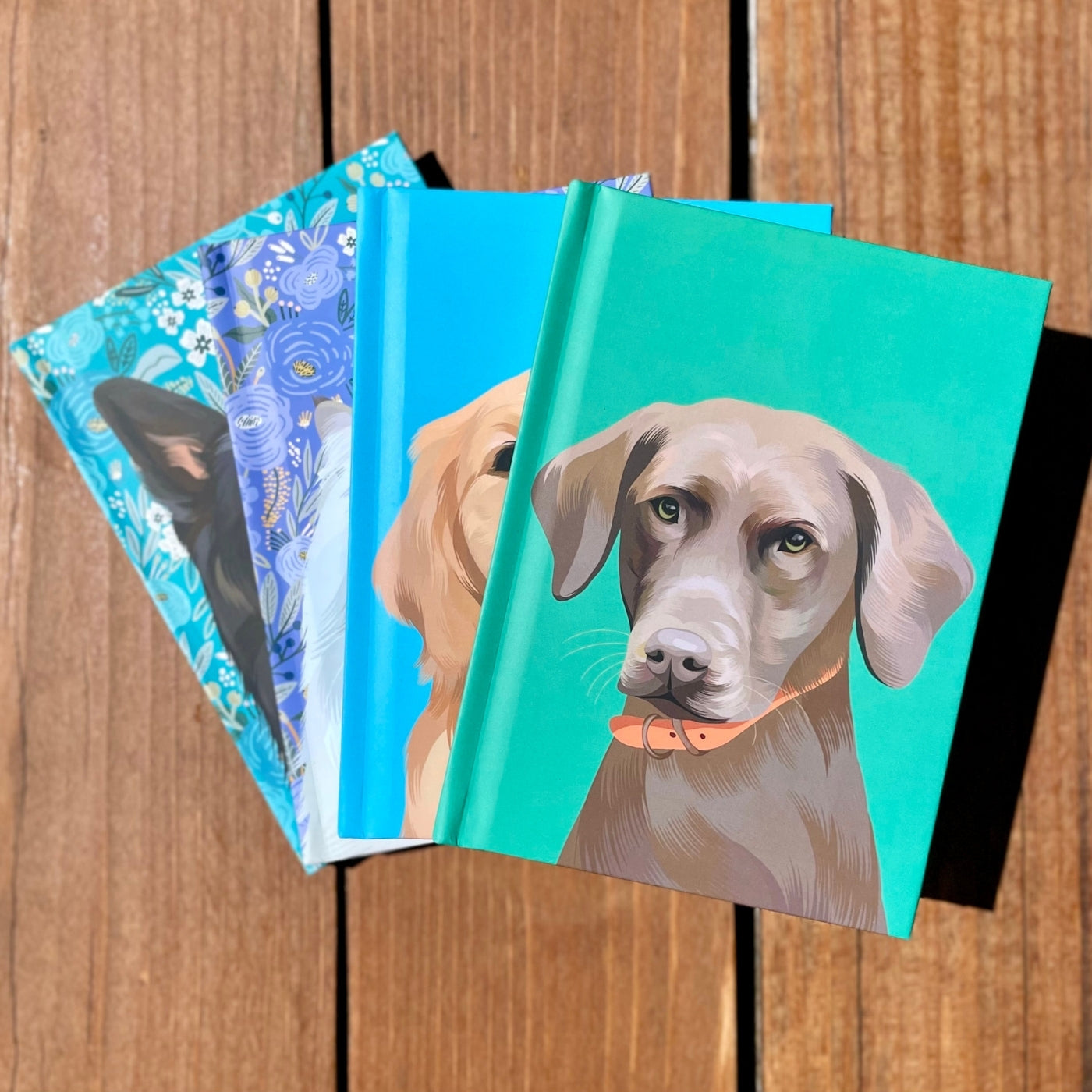 Custom Pet Portrait Hardcover Journal - Solid Colors