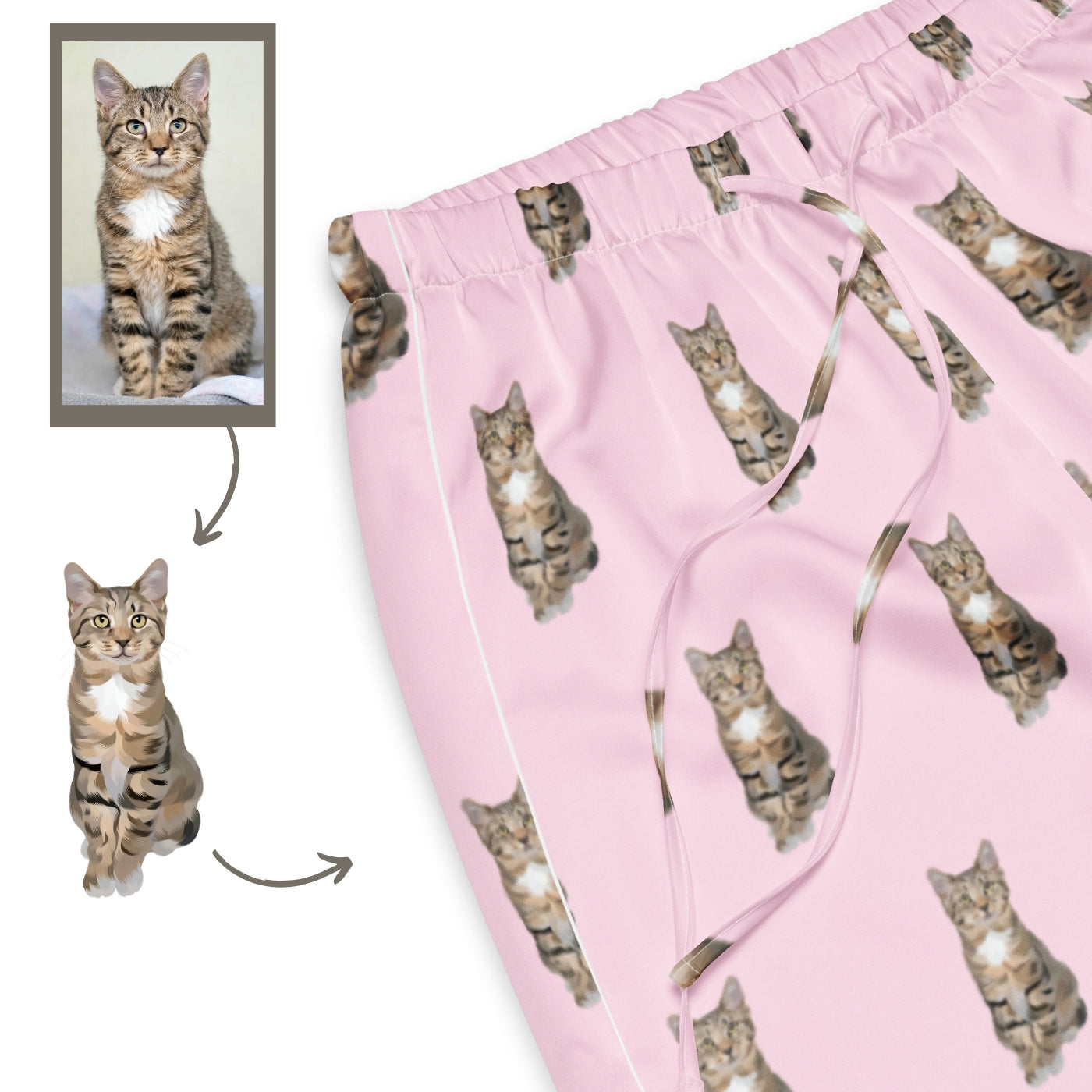 Custom Pet Portrait Pajama Pants - NEW!