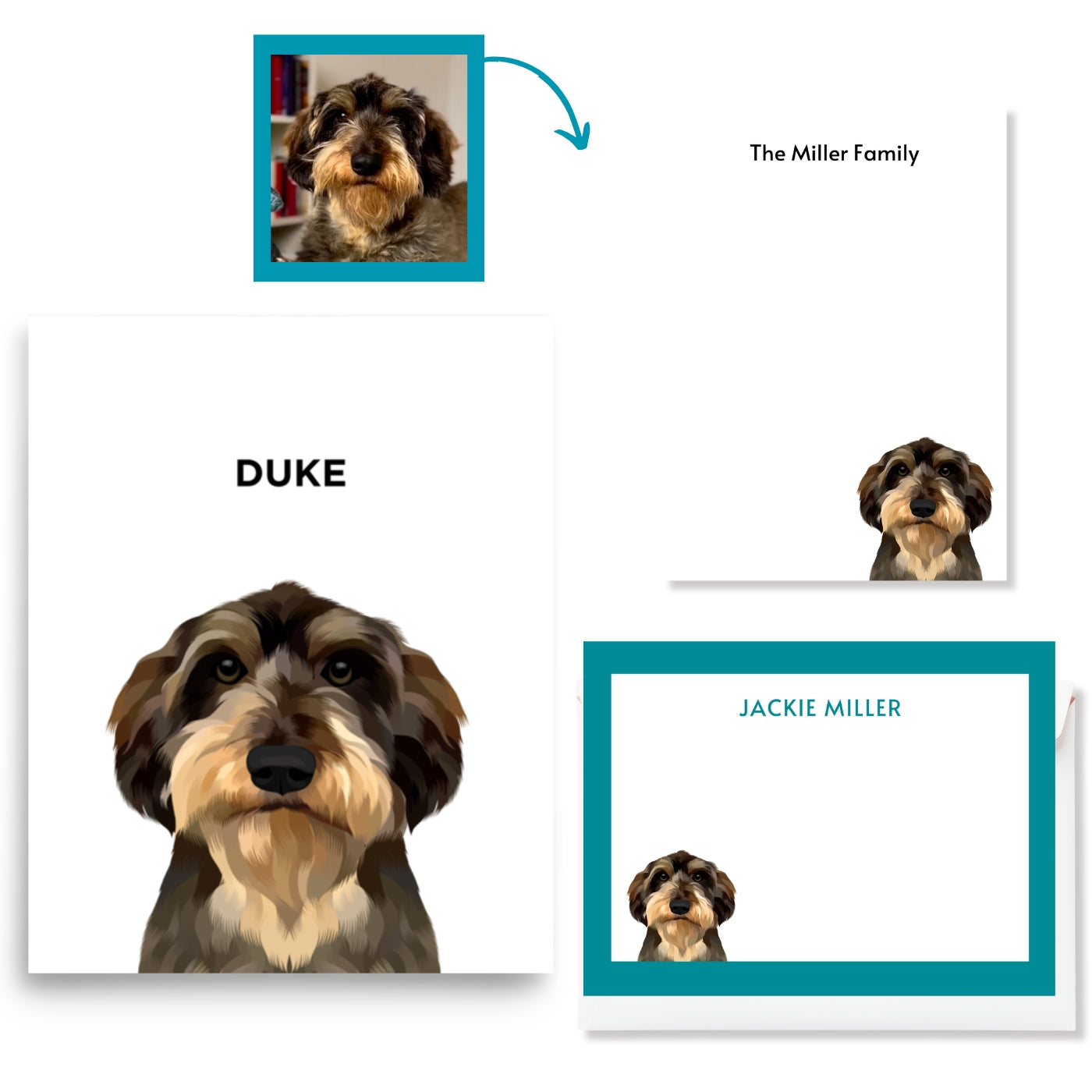 Custom Pet Portrait Gift Set - NEW!