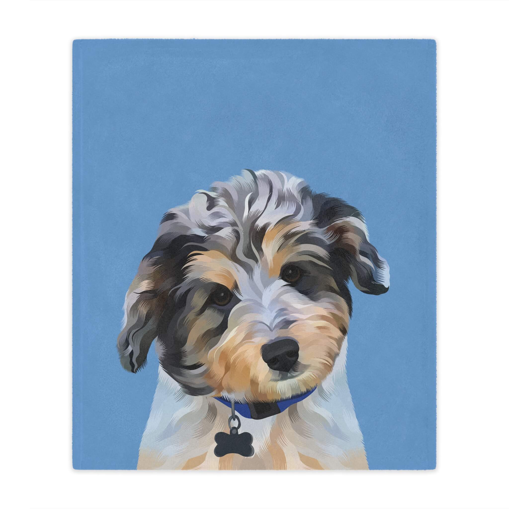 Custom Pet Portrait Blanket - NEW!