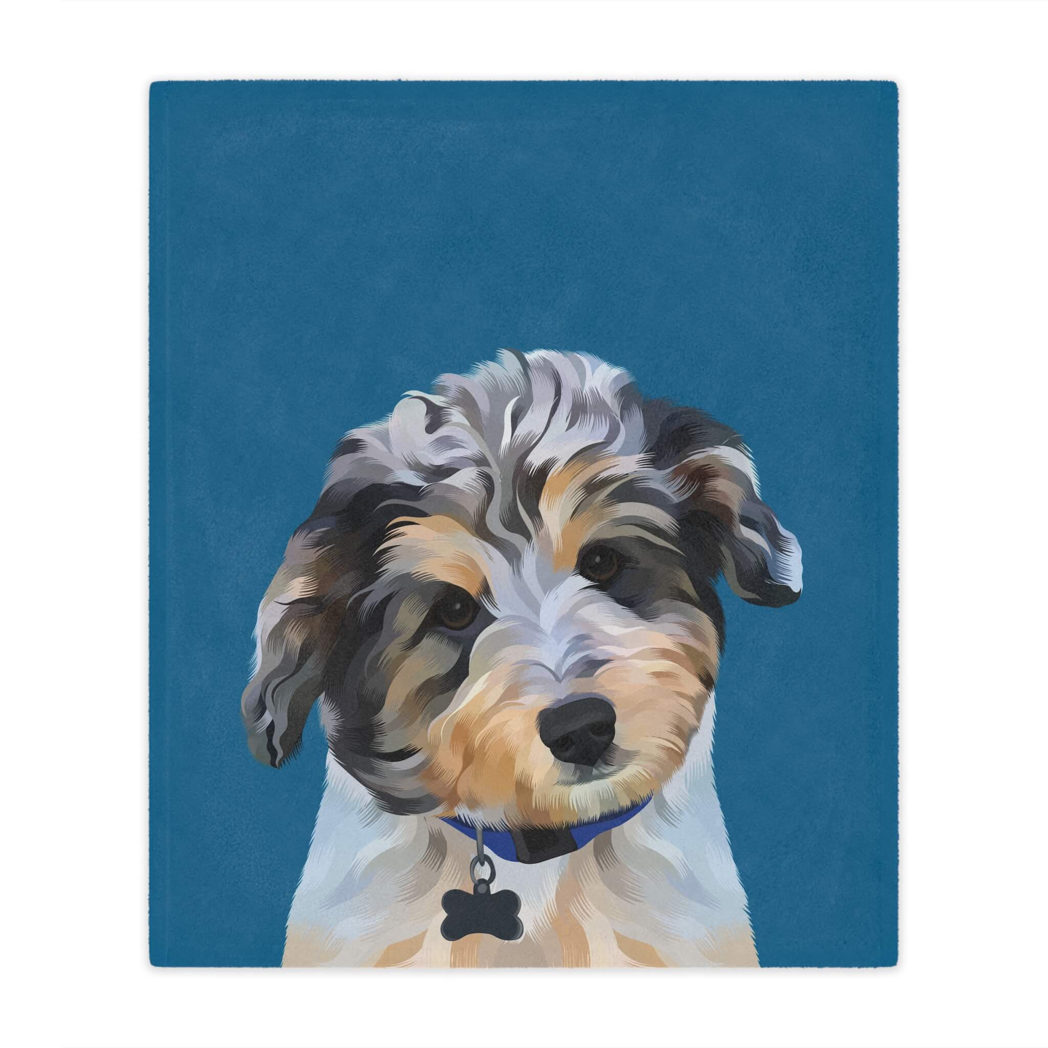 Custom Pet Portrait Blanket - NEW!