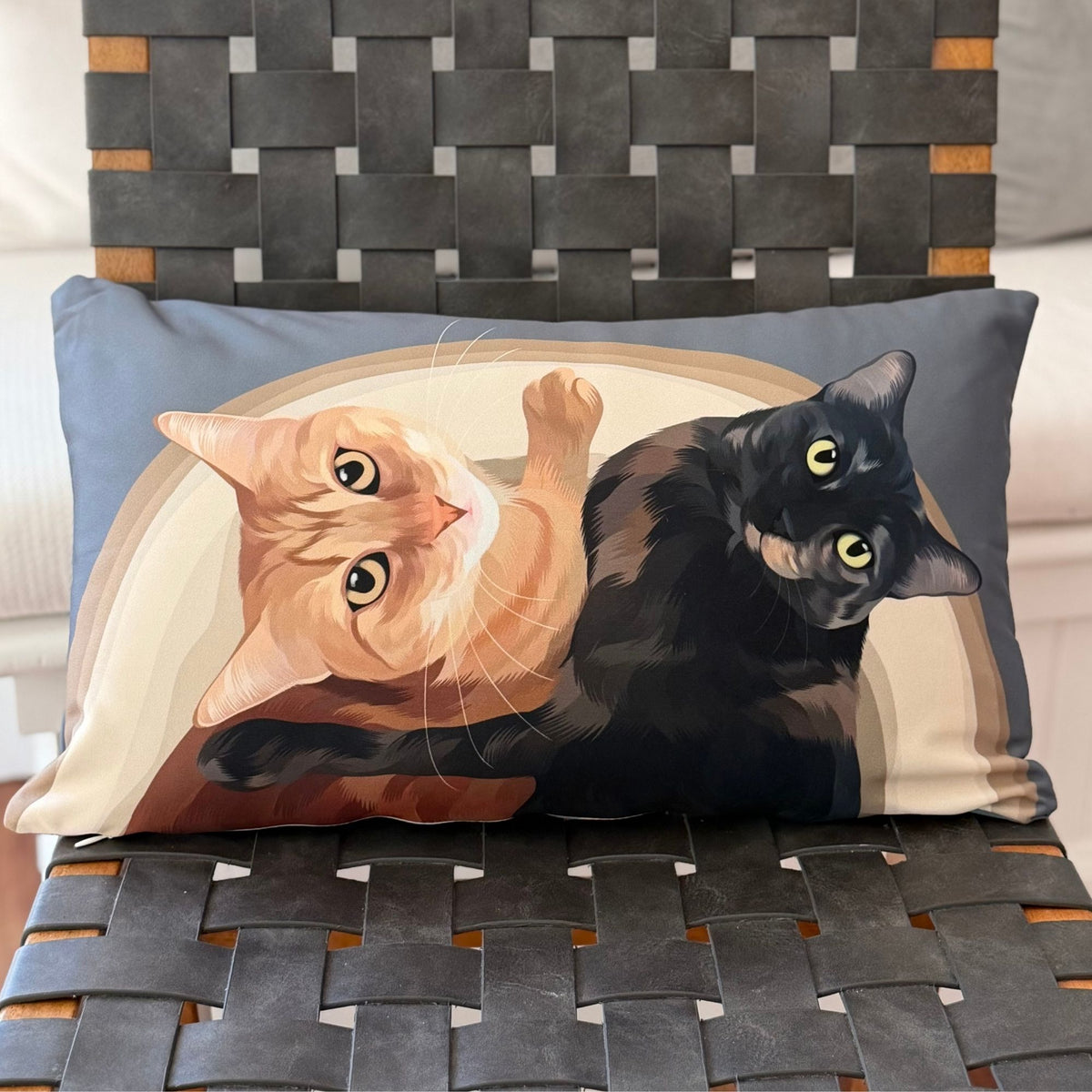 Custom Pet Portrait Lumbar Pillow - NEW!