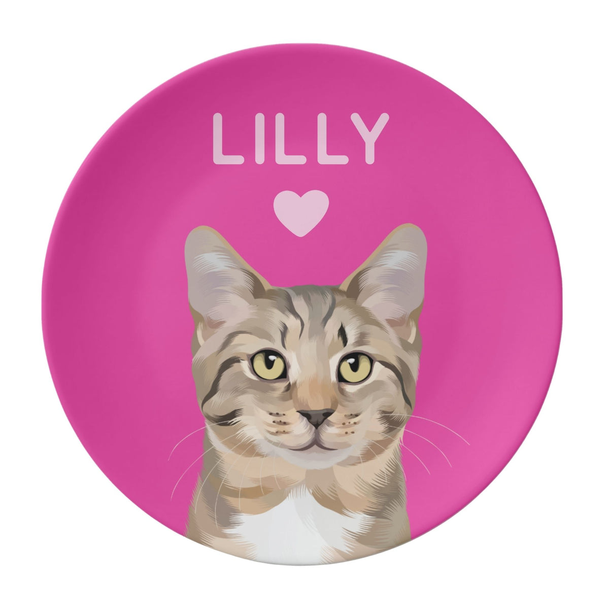 Custom Pet Portrait Plates and Platters - Solid Colors - NEW!