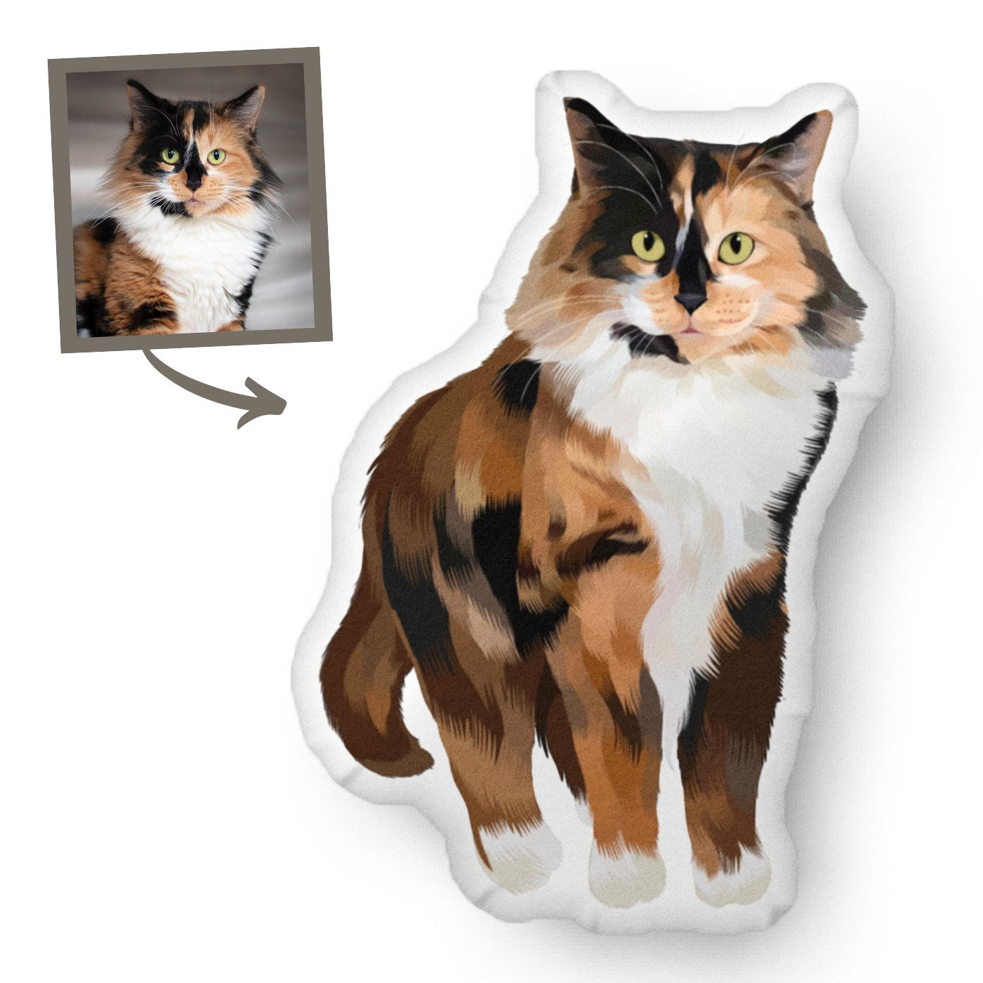 Custom Pet Portrait Shaped Pillow