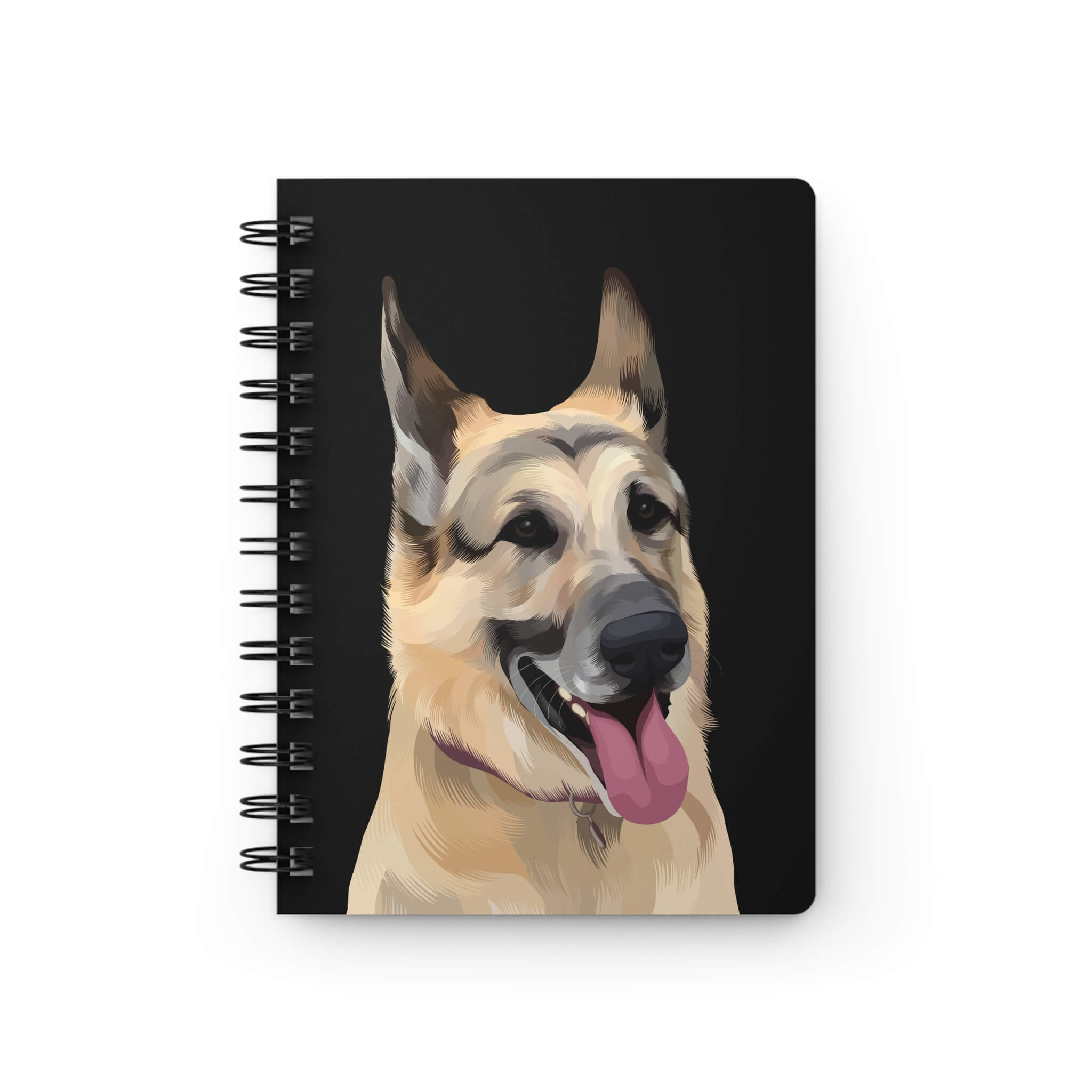 Custom Pet Portrait Spiral Notebook - Solid Colors