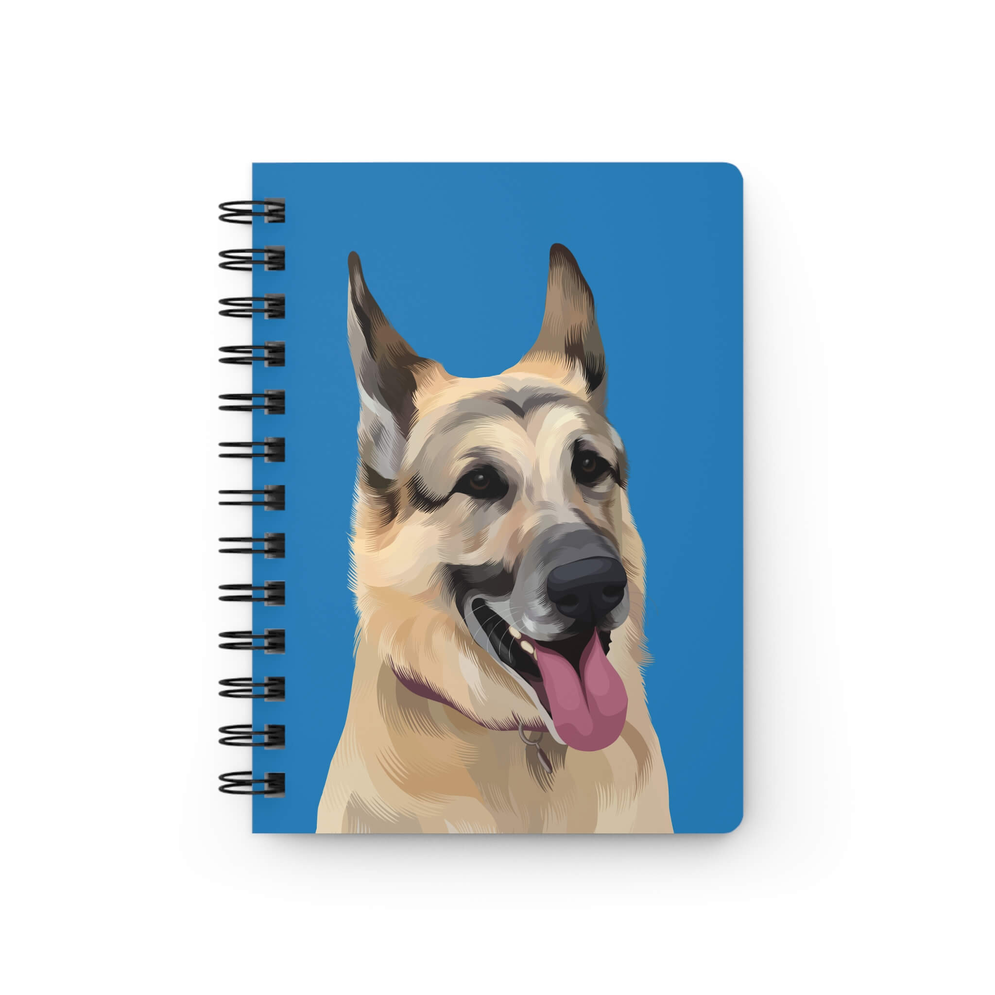 Custom Pet Portrait Spiral Notebook - Solid Colors