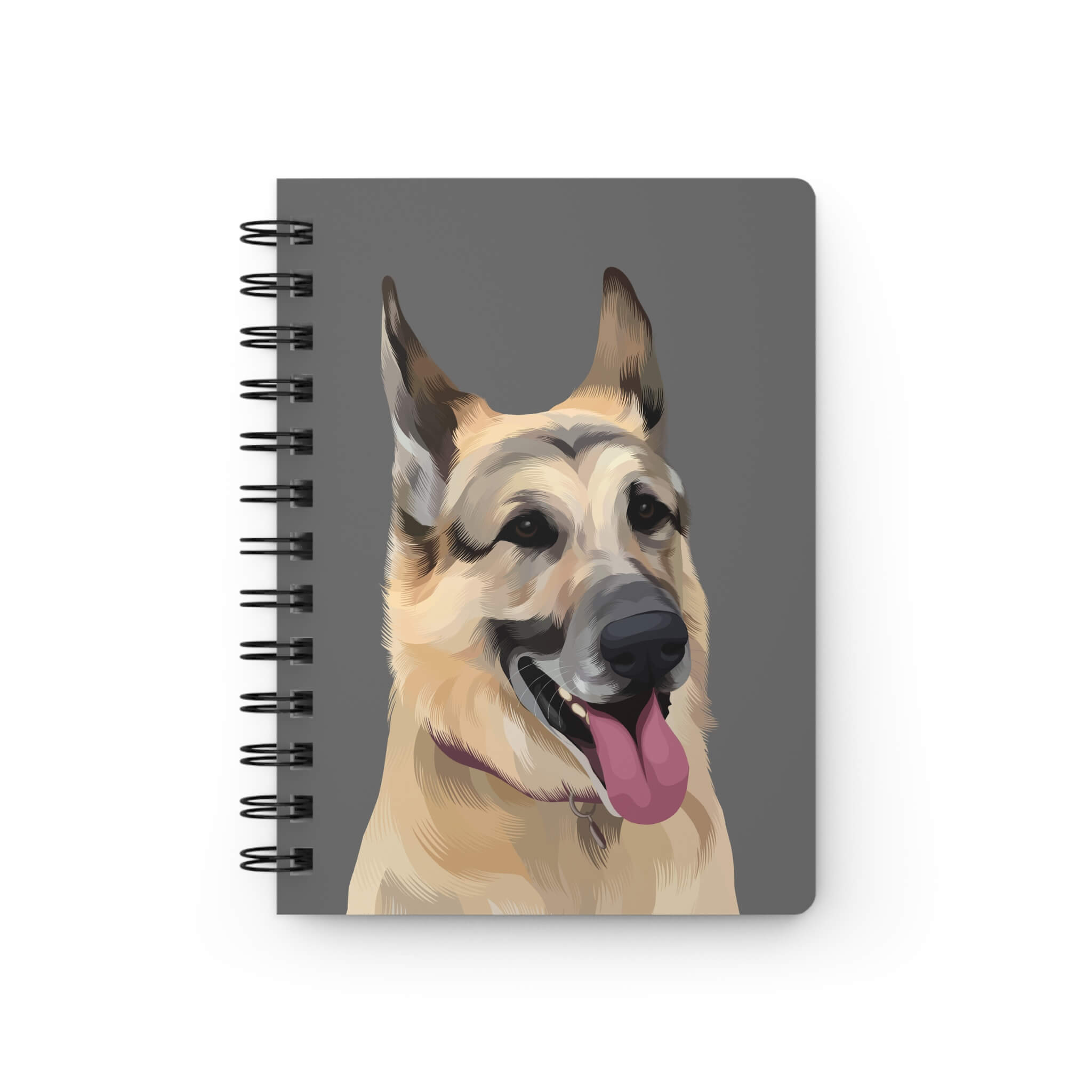 Custom Pet Portrait Spiral Notebook - Solid Colors
