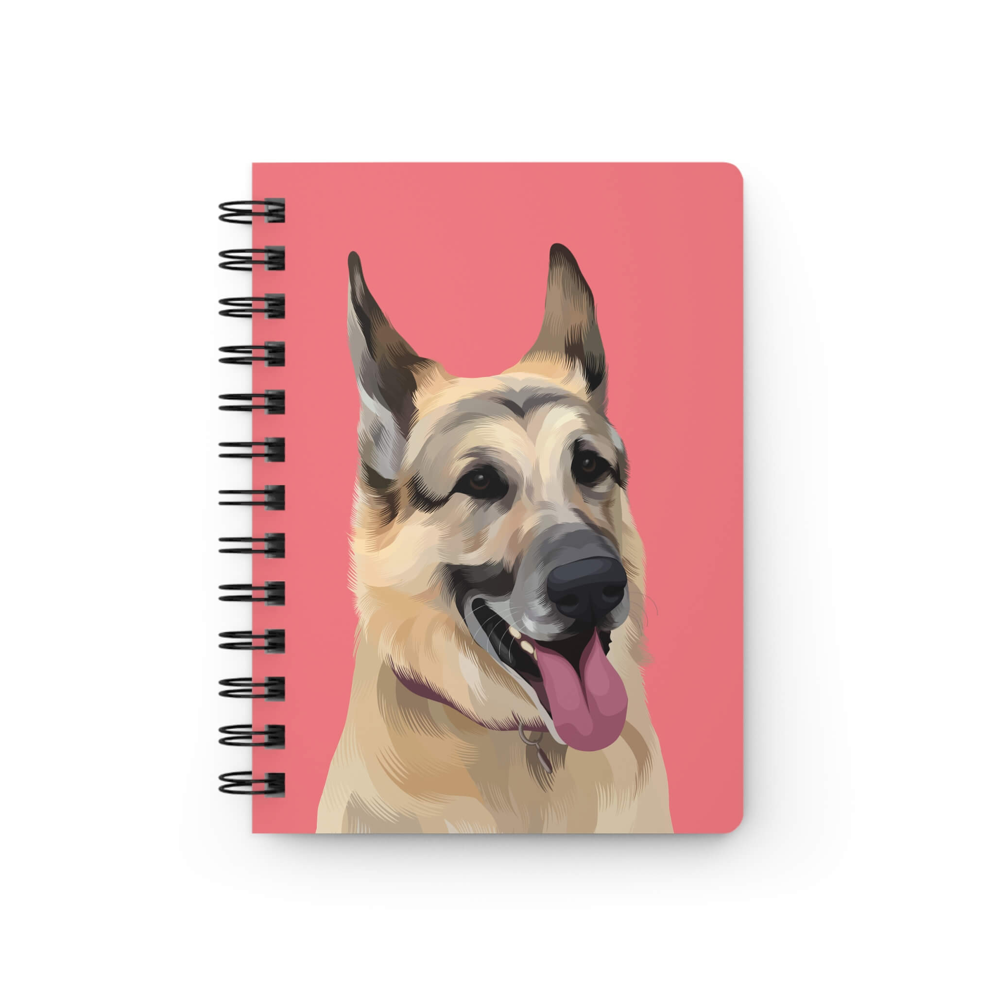 Custom Pet Portrait Spiral Notebook - Solid Colors