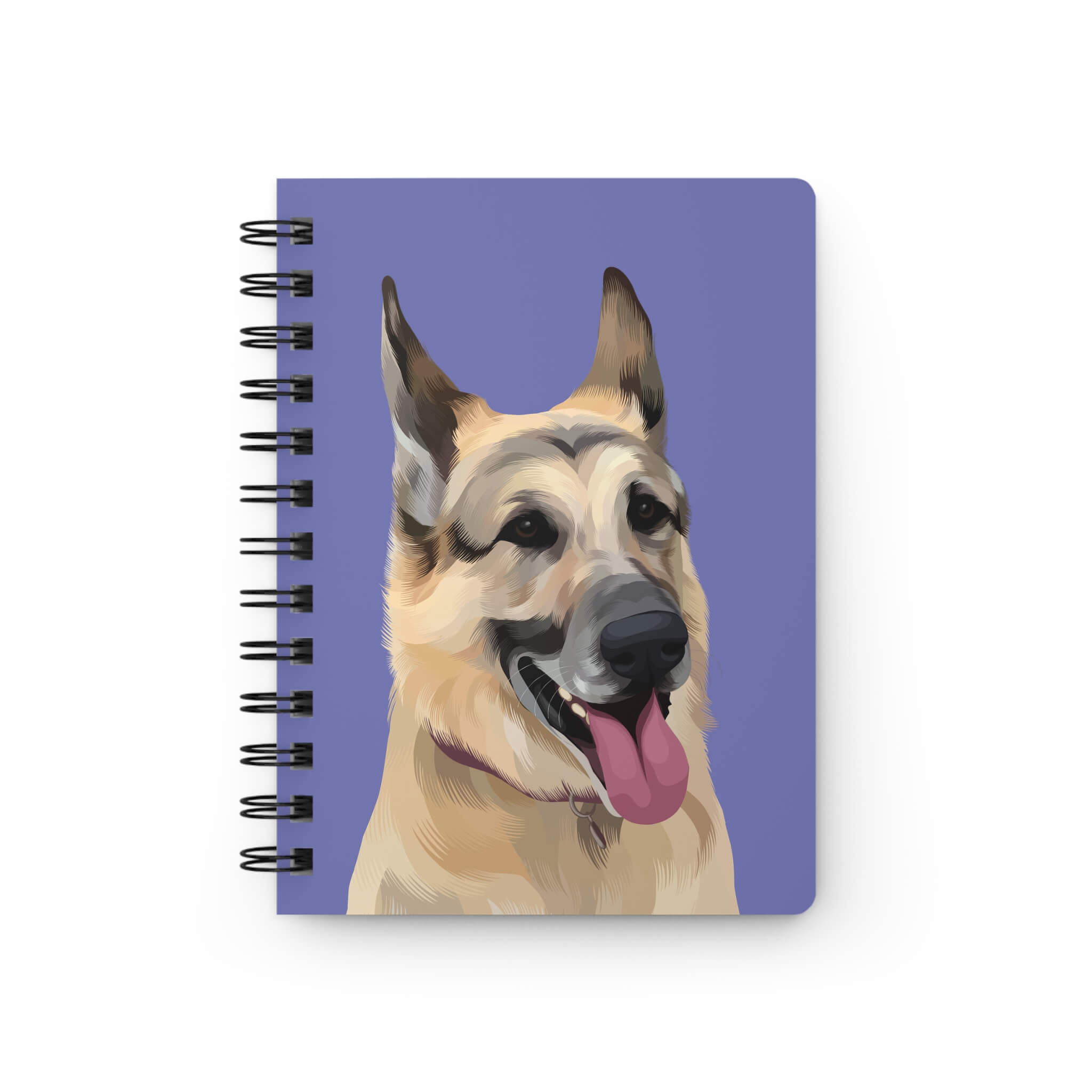 Custom Pet Portrait Spiral Notebook - Solid Colors