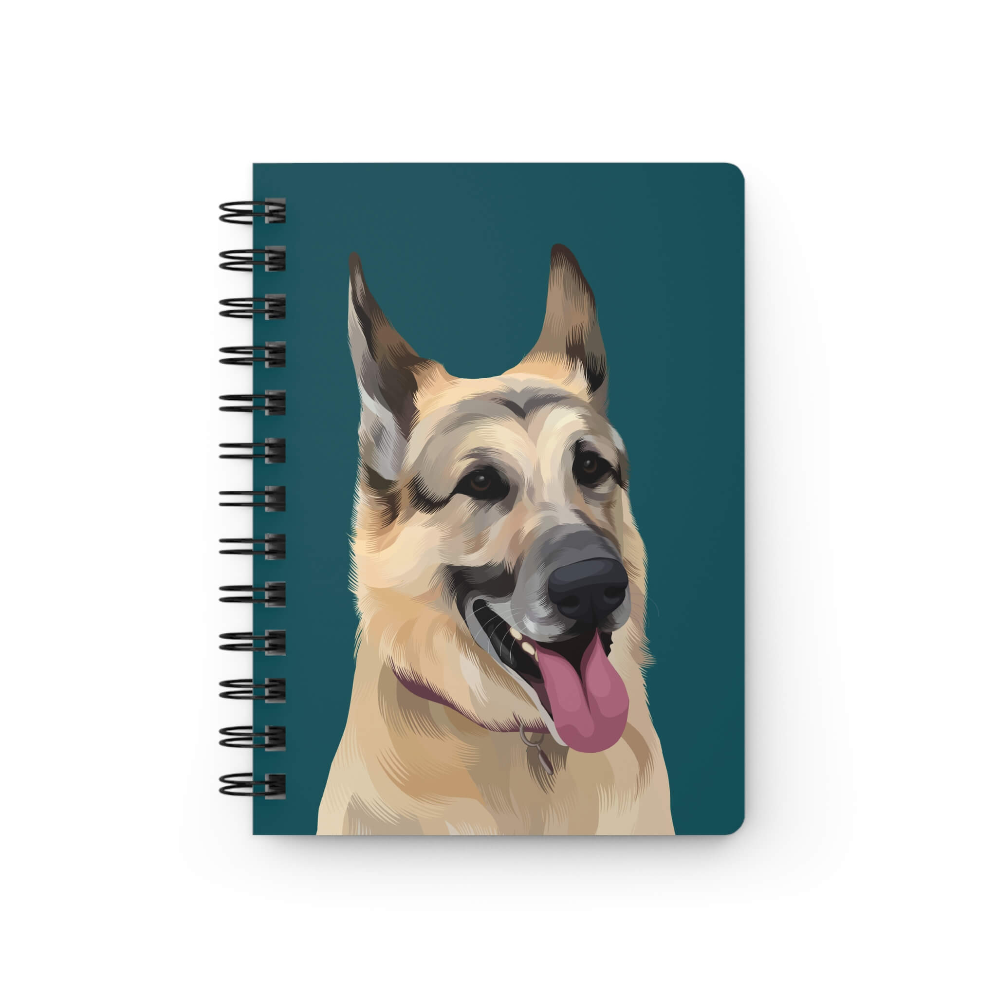 Custom Pet Portrait Spiral Notebook - Solid Colors