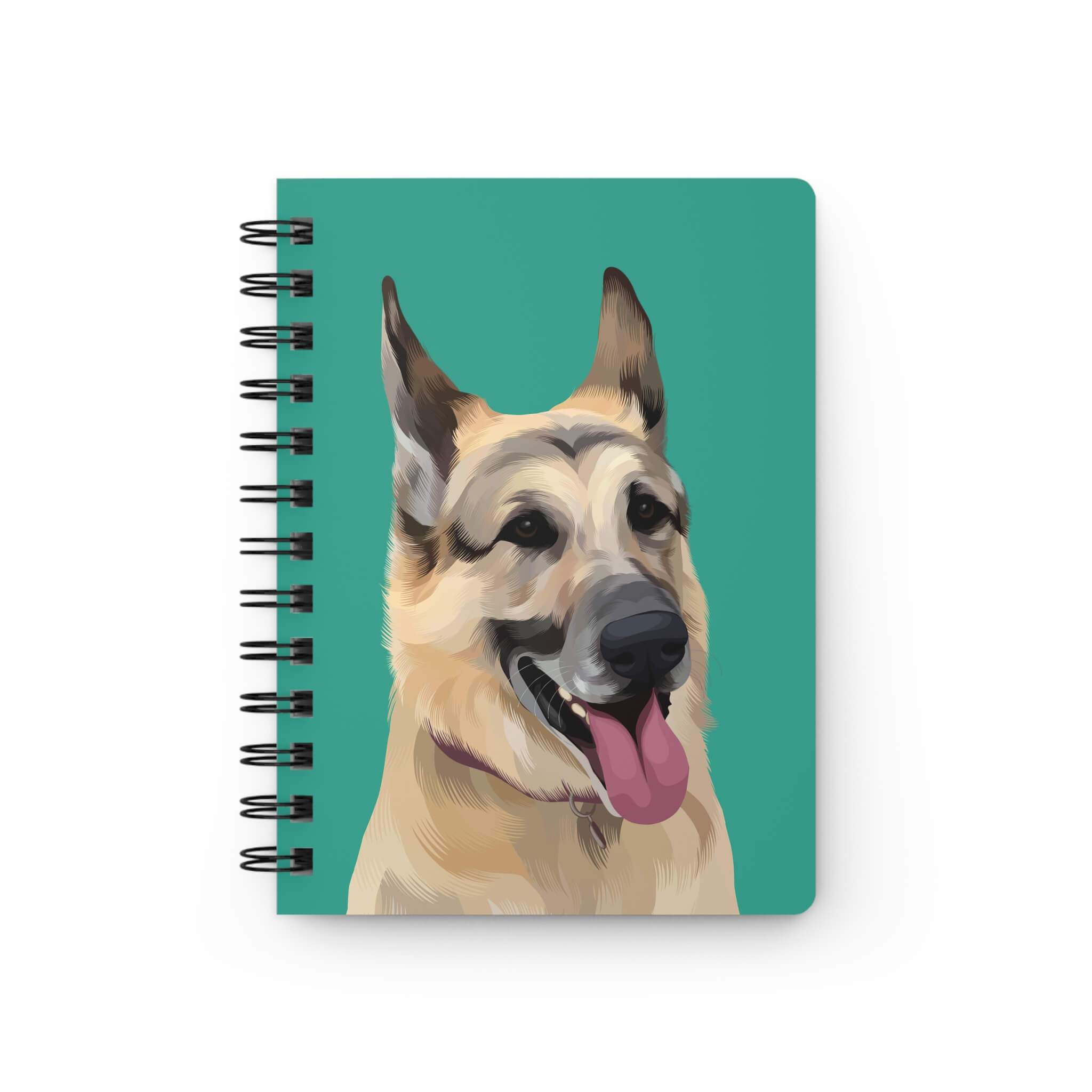 Custom Pet Portrait Spiral Notebook - Solid Colors