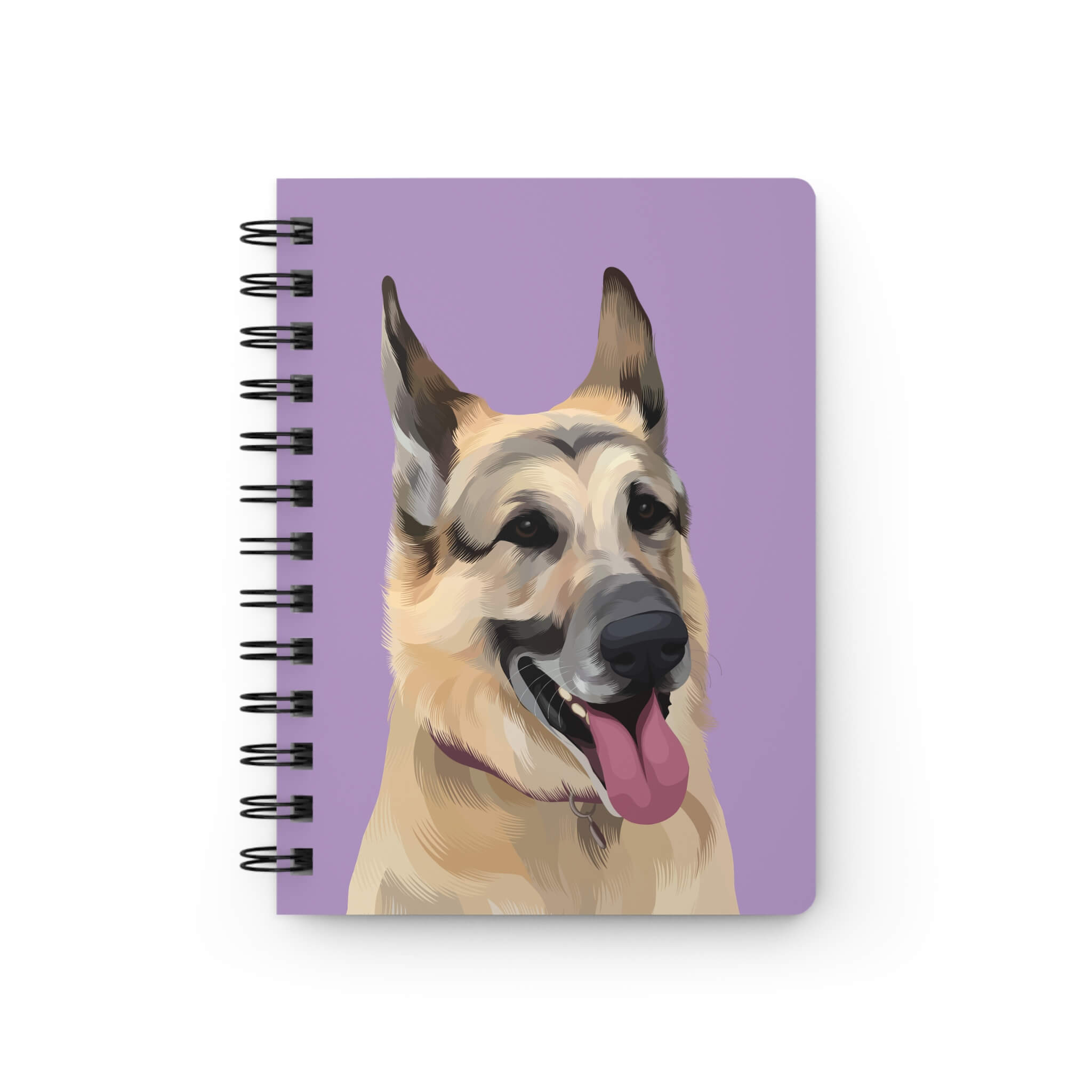 Custom Pet Portrait Spiral Notebook - Solid Colors
