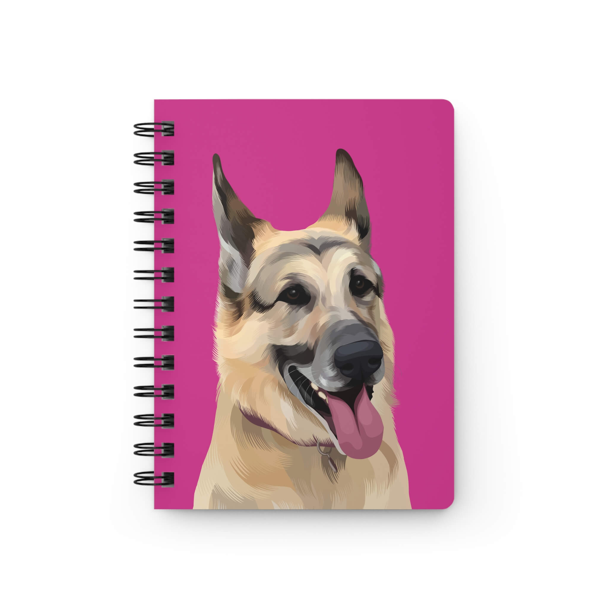 Custom Pet Portrait Spiral Notebook - Solid Colors