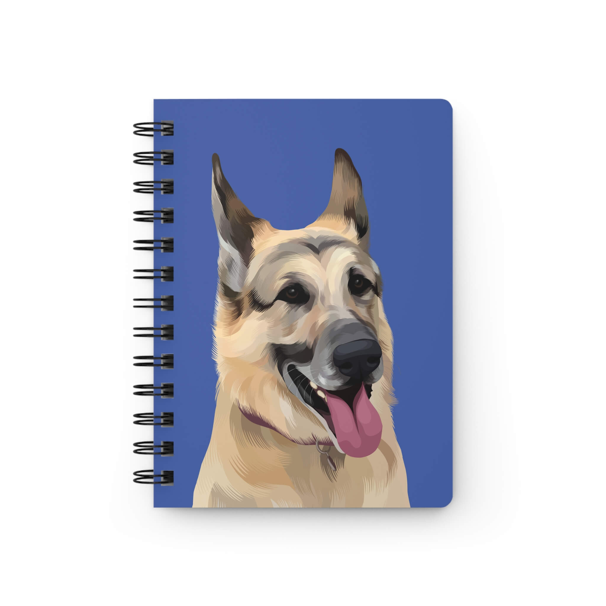 Custom Pet Portrait Spiral Notebook - Solid Colors