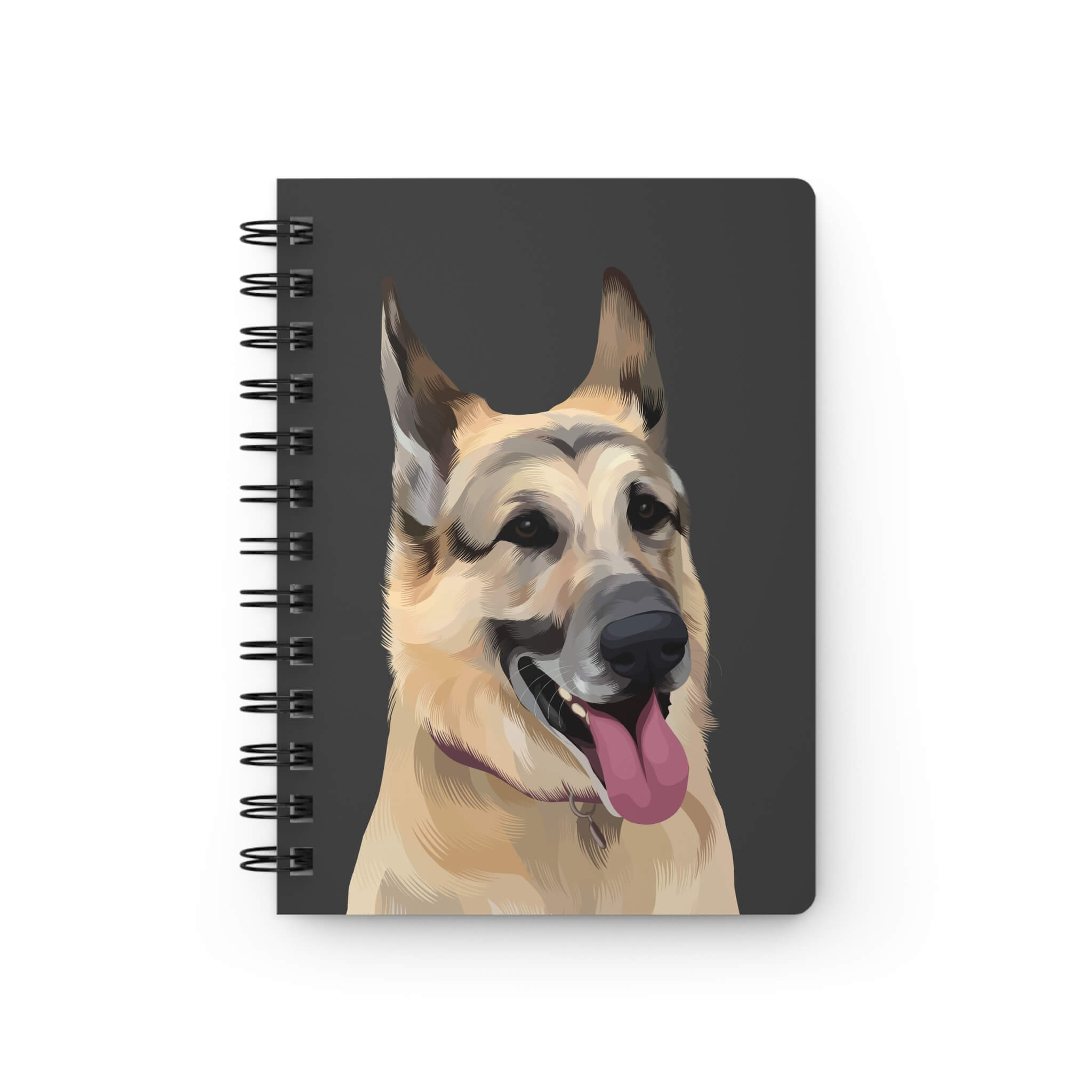 Custom Pet Portrait Spiral Notebook - Solid Colors
