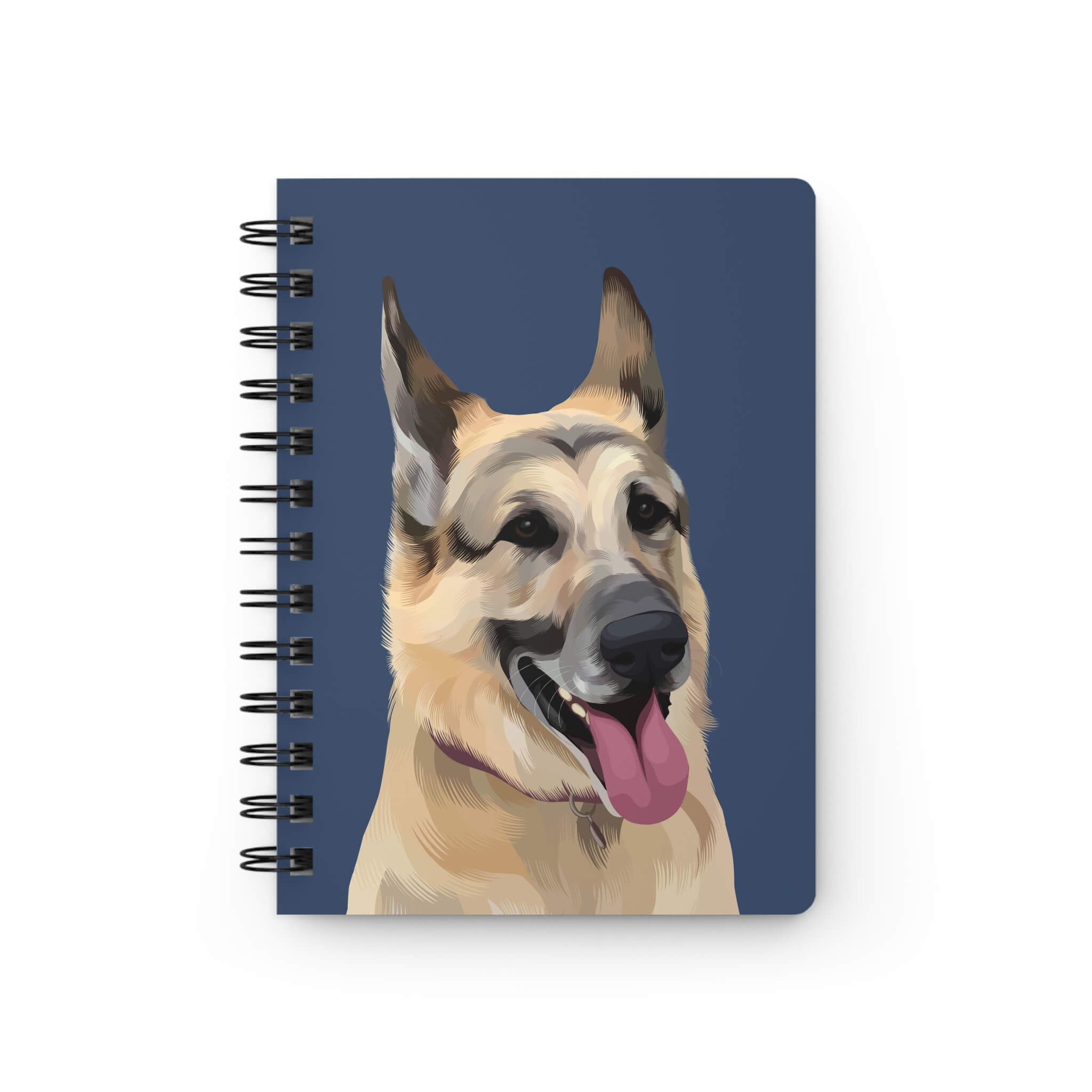Custom Pet Portrait Spiral Notebook - Solid Colors