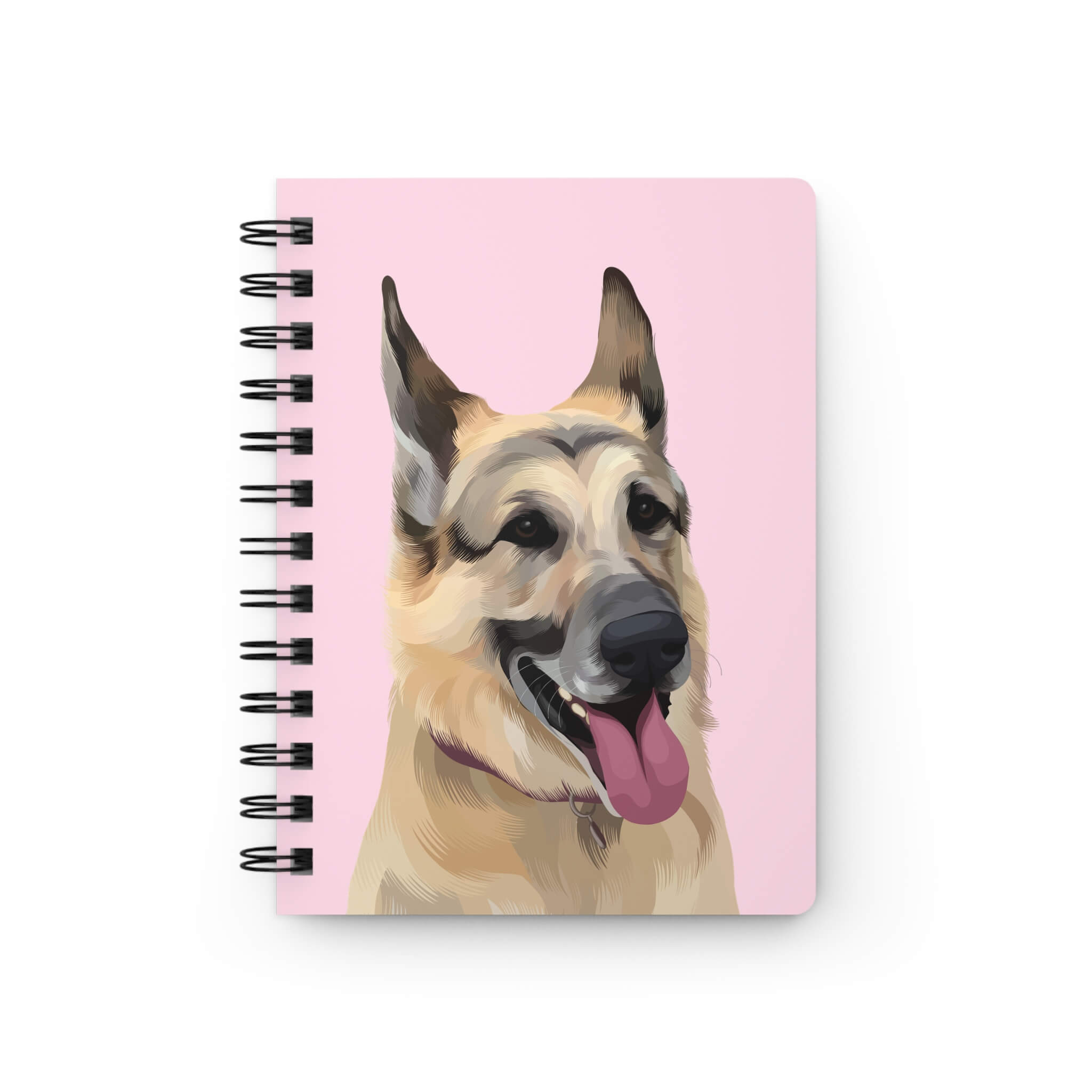Custom Pet Portrait Spiral Notebook - Solid Colors
