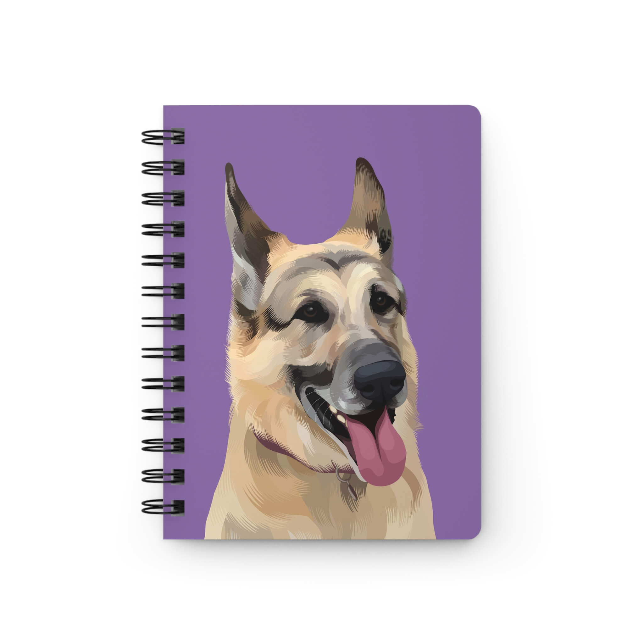 Custom Pet Portrait Spiral Notebook - Solid Colors