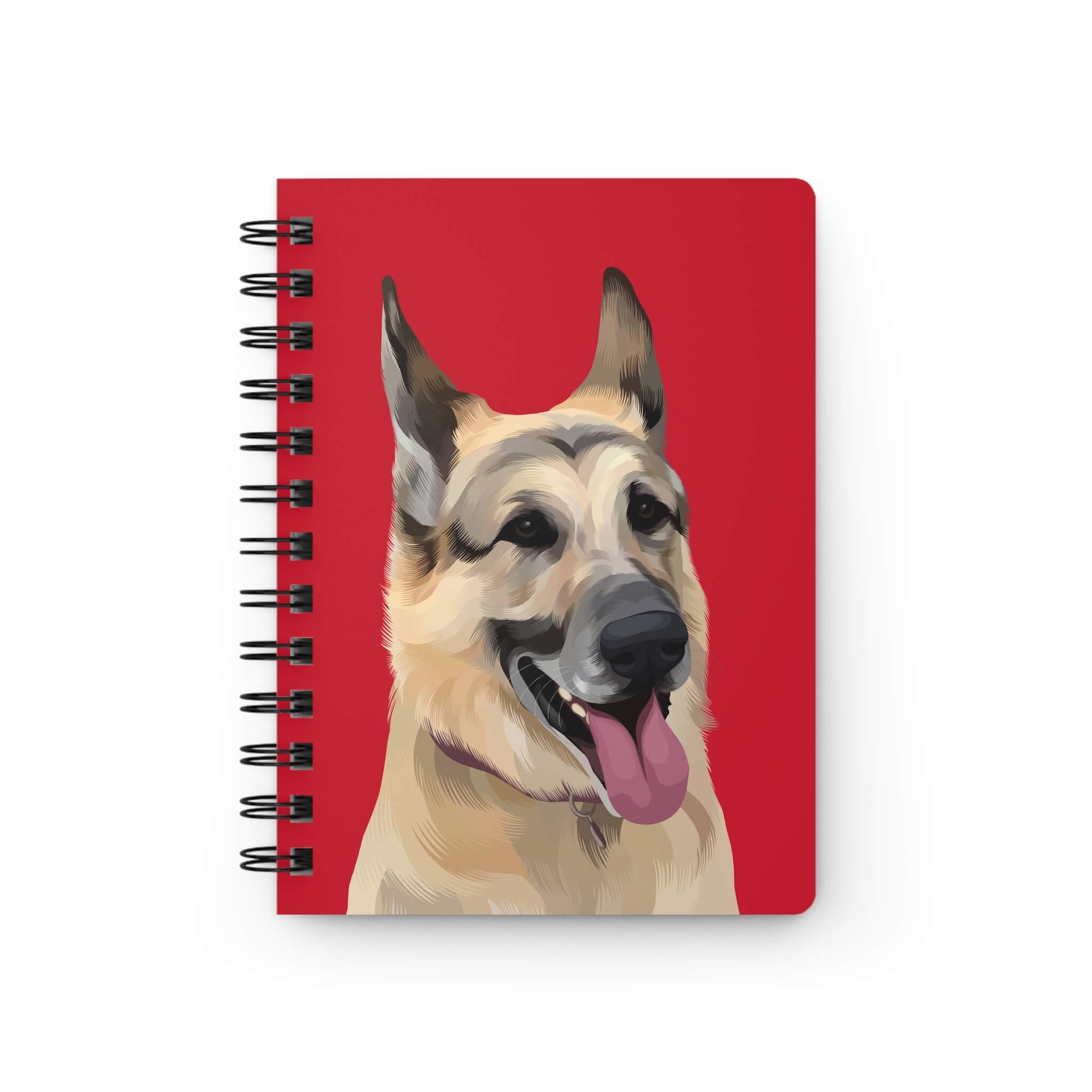 Custom Pet Portrait Spiral Notebook - Solid Colors