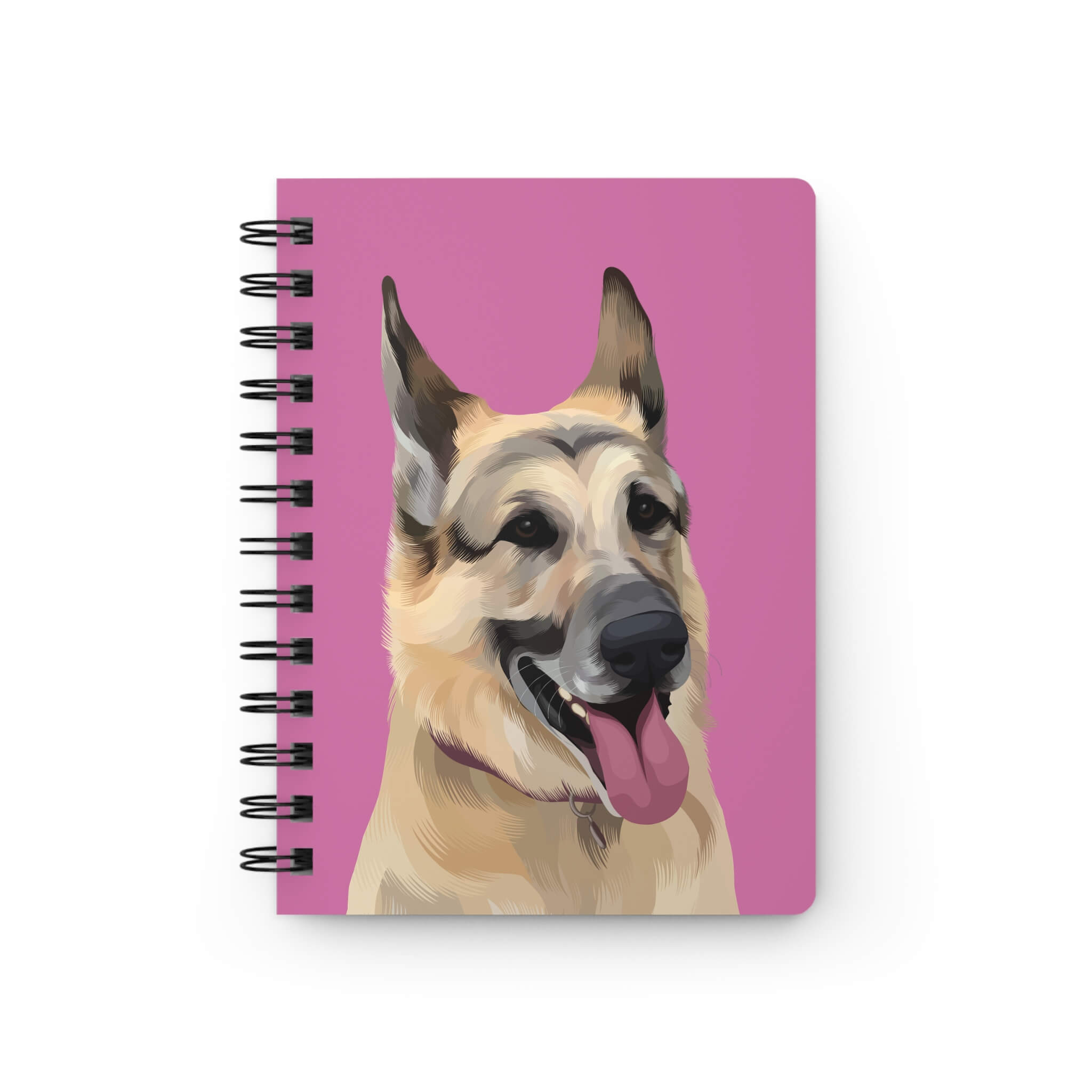 Custom Pet Portrait Spiral Notebook - Solid Colors