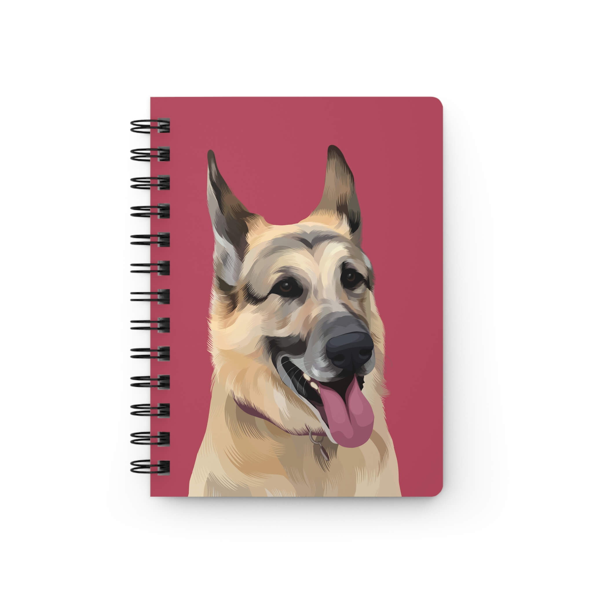 Custom Pet Portrait Spiral Notebook - Solid Colors