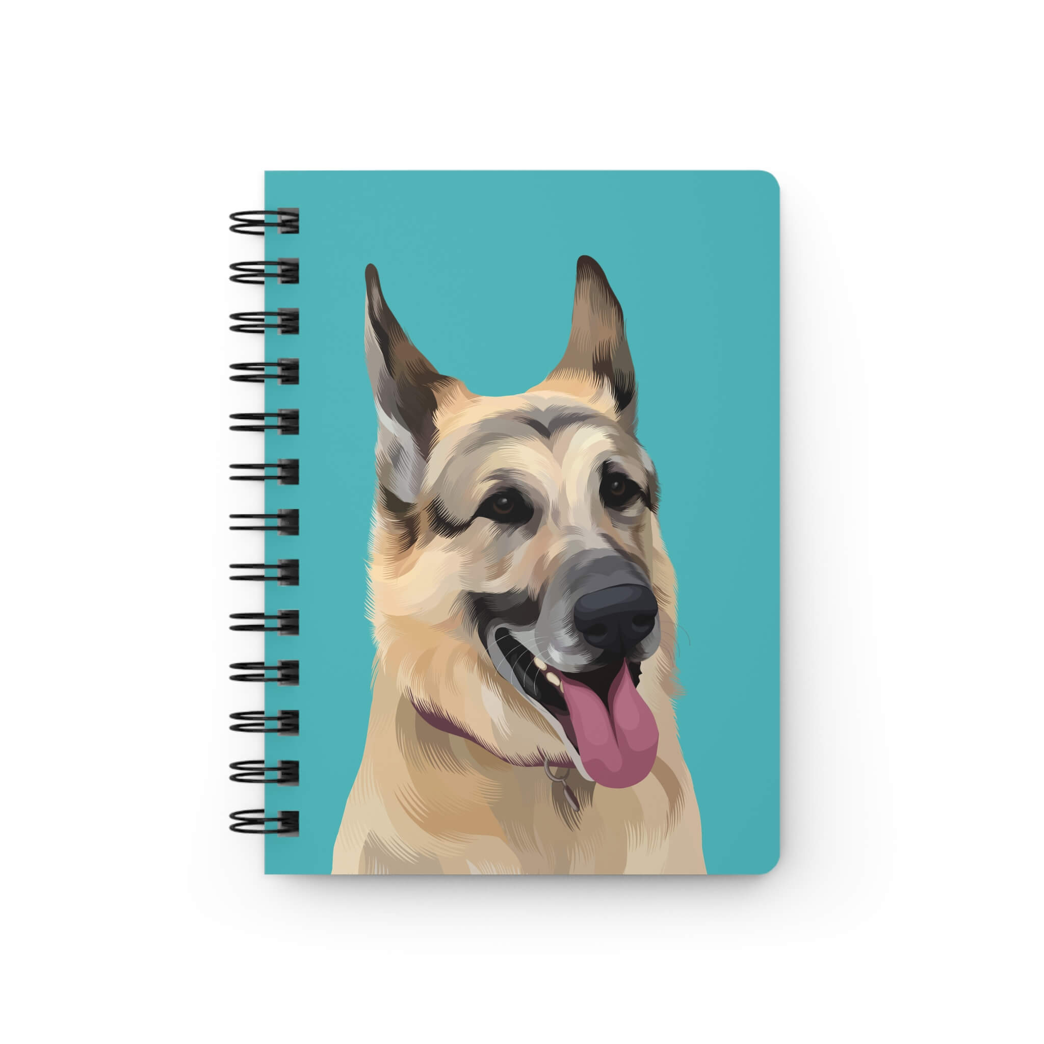 Custom Pet Portrait Spiral Notebook - Solid Colors