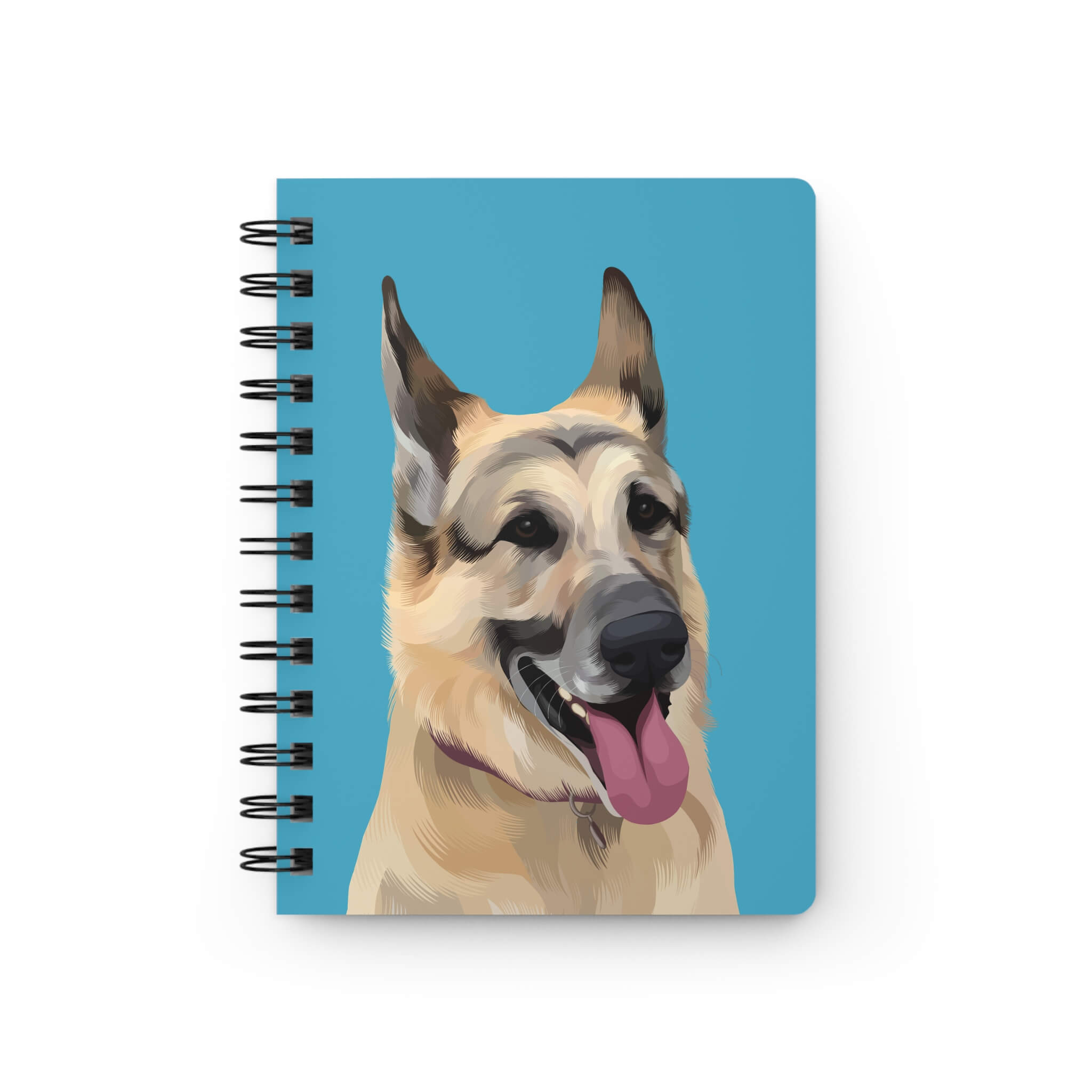 Custom Pet Portrait Spiral Notebook - Solid Colors