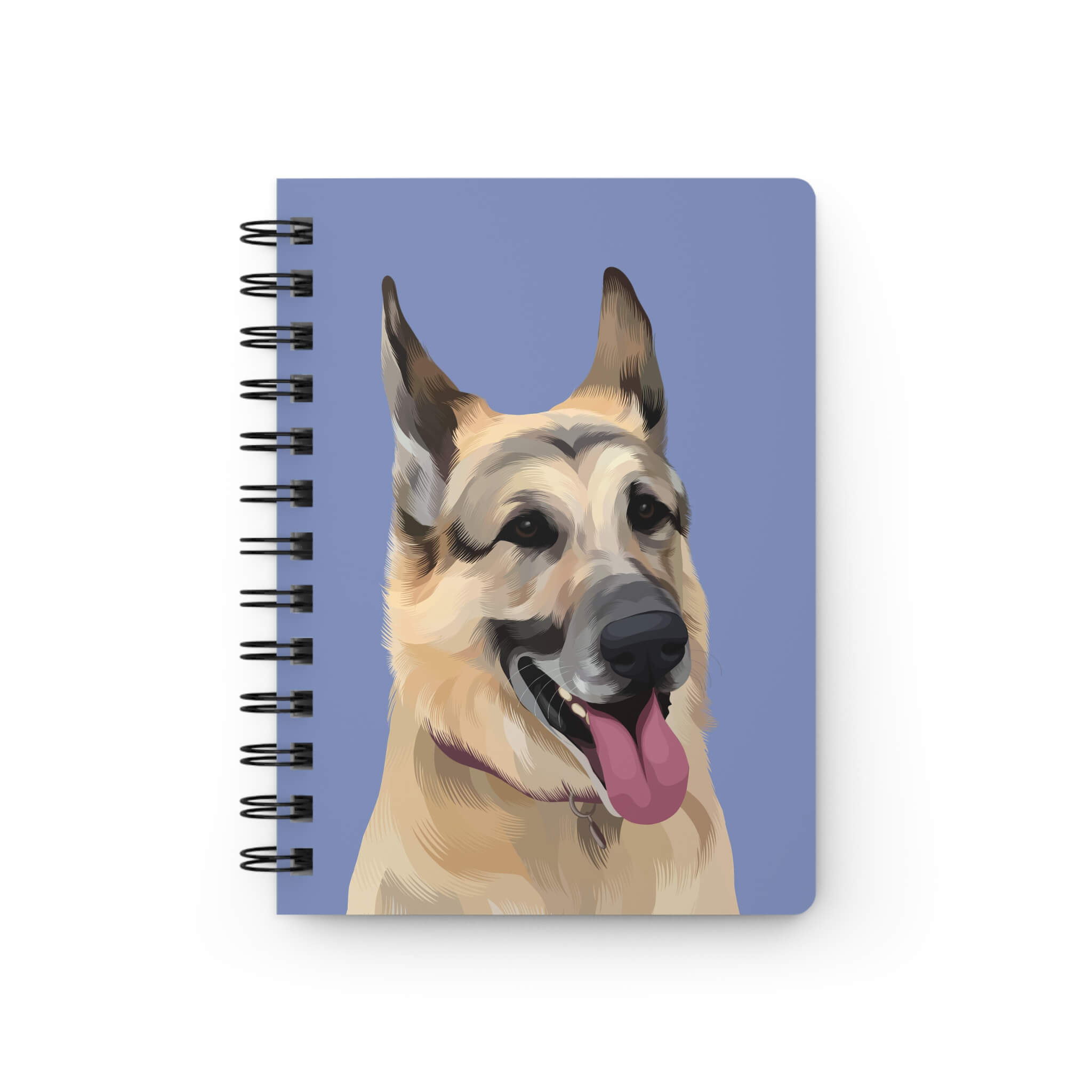 Custom Pet Portrait Spiral Notebook - Solid Colors