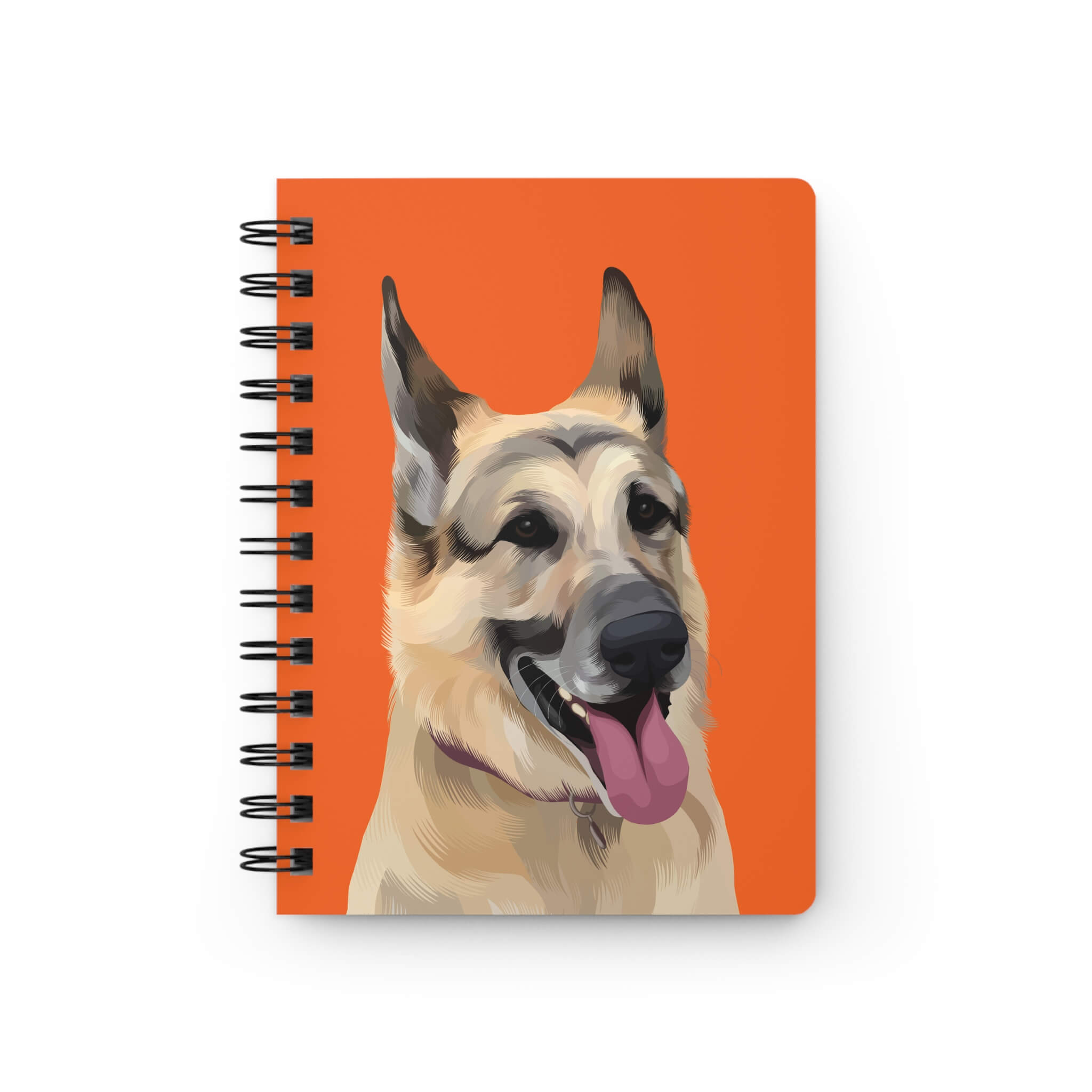 Custom Pet Portrait Spiral Notebook - Solid Colors