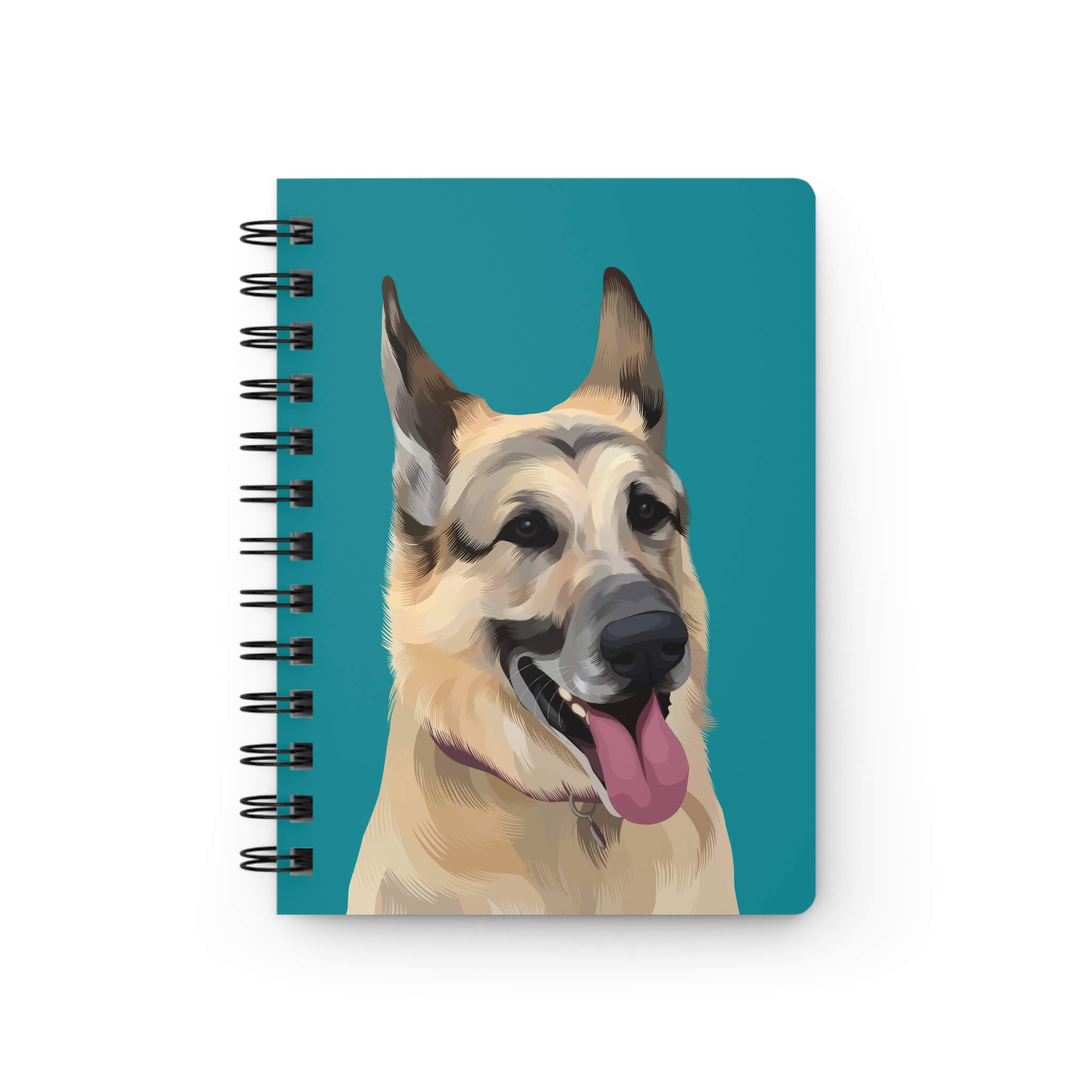 Custom Pet Portrait Spiral Notebook - Solid Colors