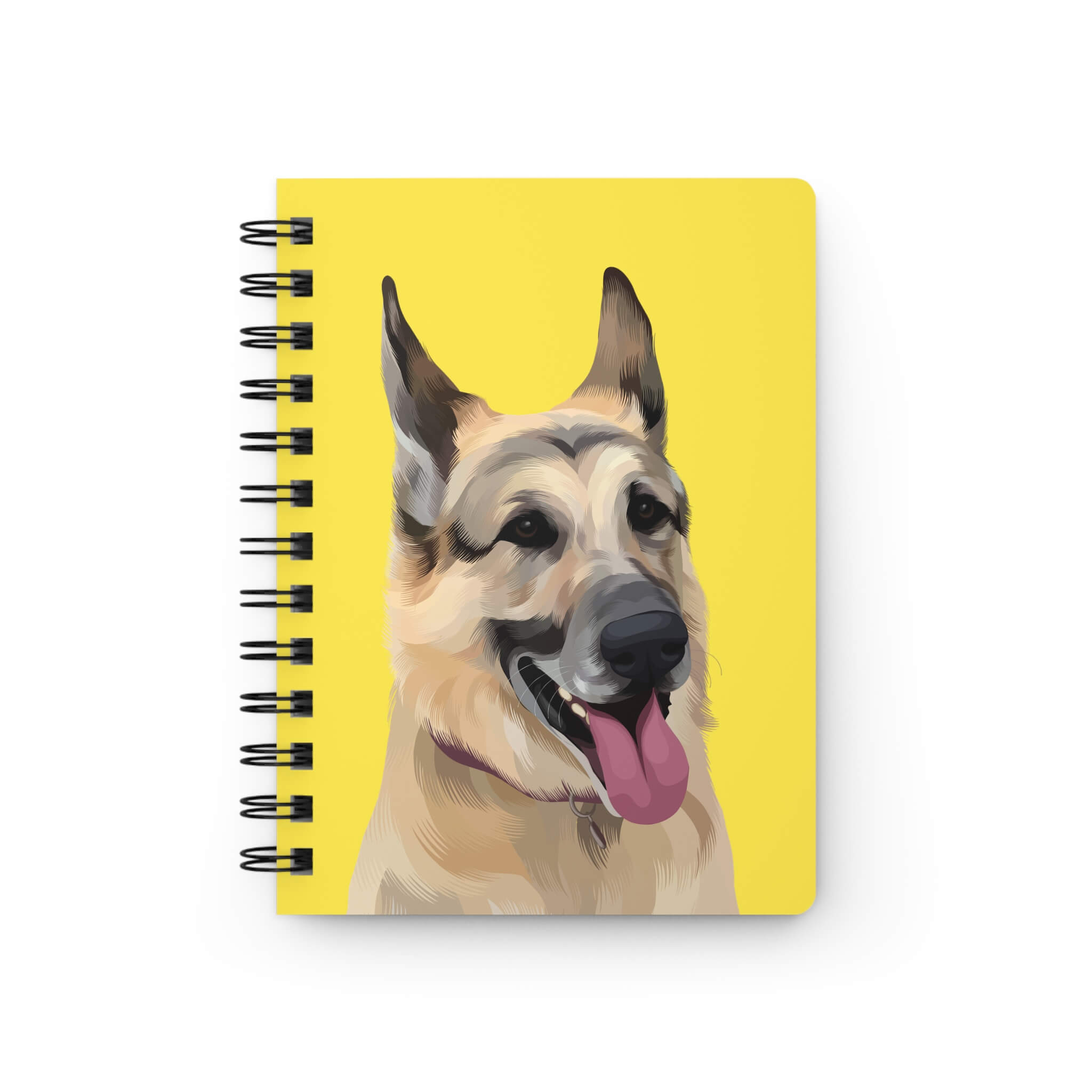 Custom Pet Portrait Spiral Notebook - Solid Colors
