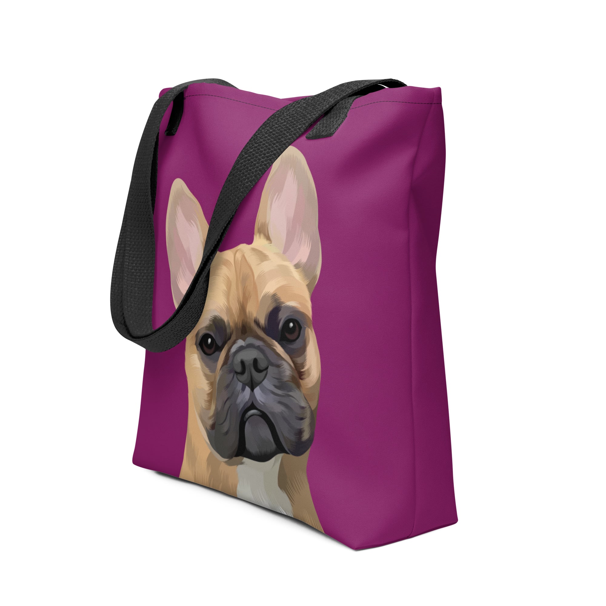 Pet Portrait Tote Bag - Solid Colors