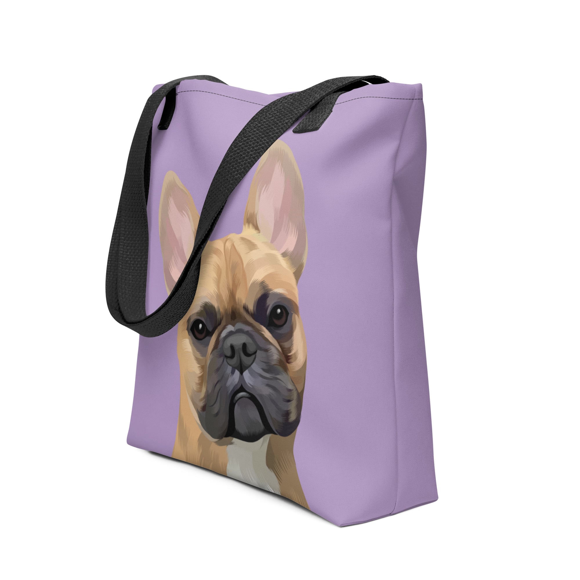 Pet Portrait Tote Bag - Solid Colors