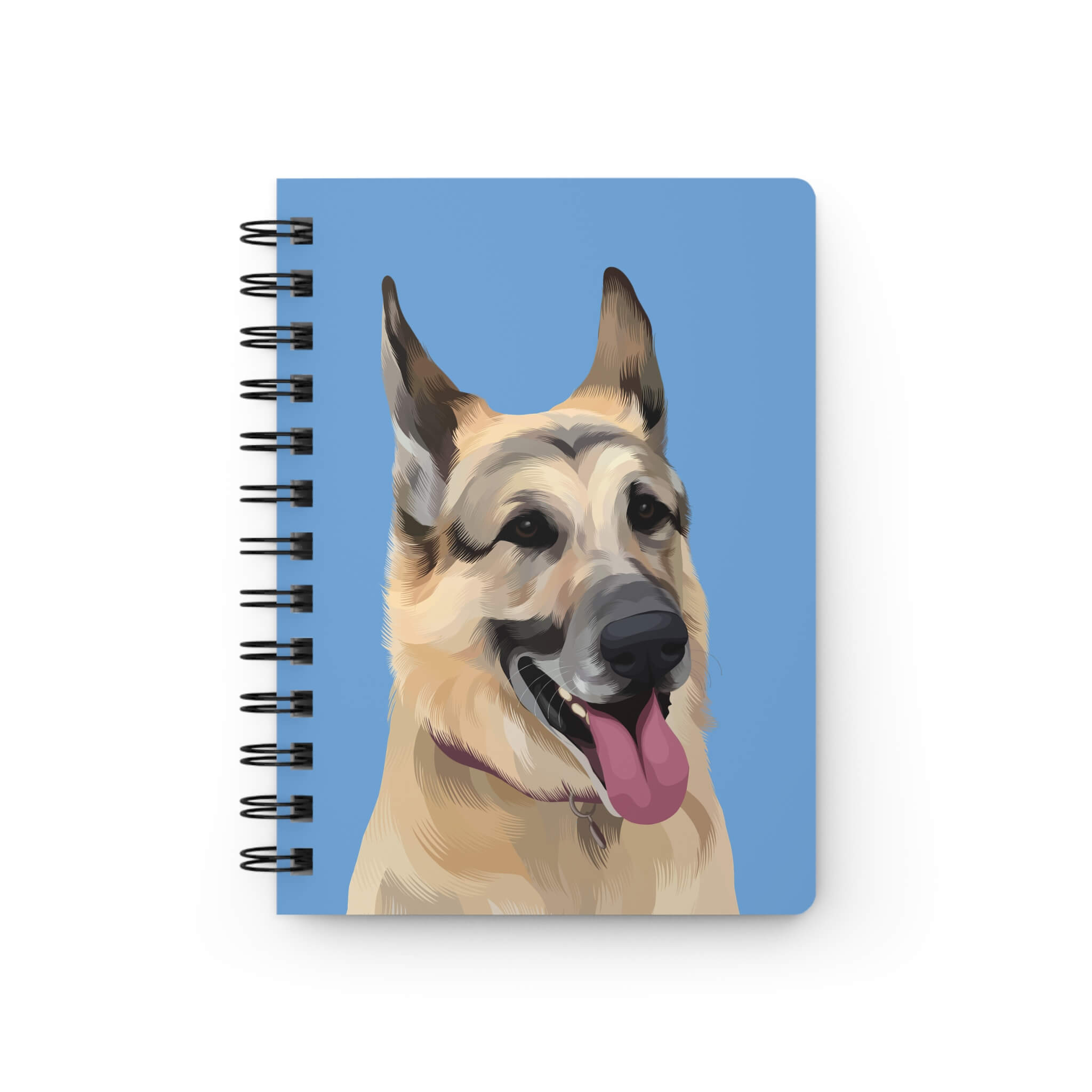 Custom Pet Portrait Spiral Notebook - Solid Colors