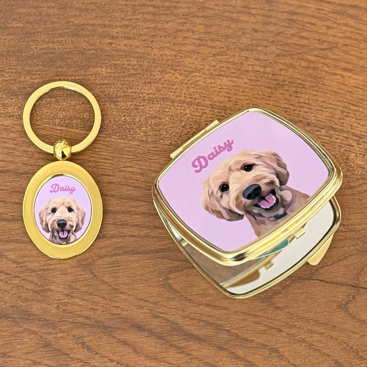 Custom Pet Portrait Keychain - NEW!