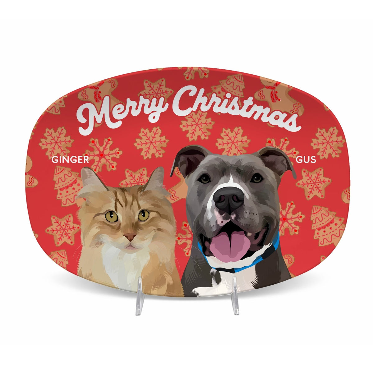 Custom Holiday Pet Portrait Plates and Platters | Christmas and Hanukkah - NEW!