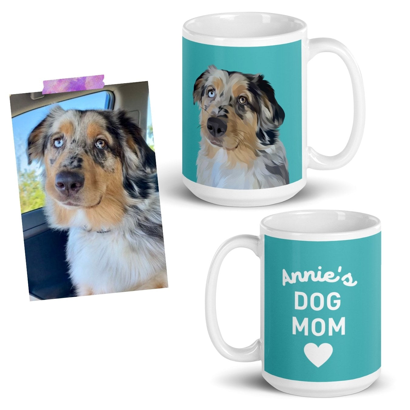 Custom Pet Portrait Mug - Two Sizes