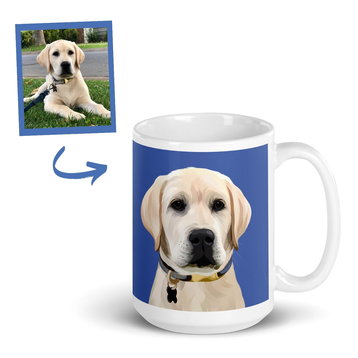 Custom Pet Portrait Mug - Two Sizes