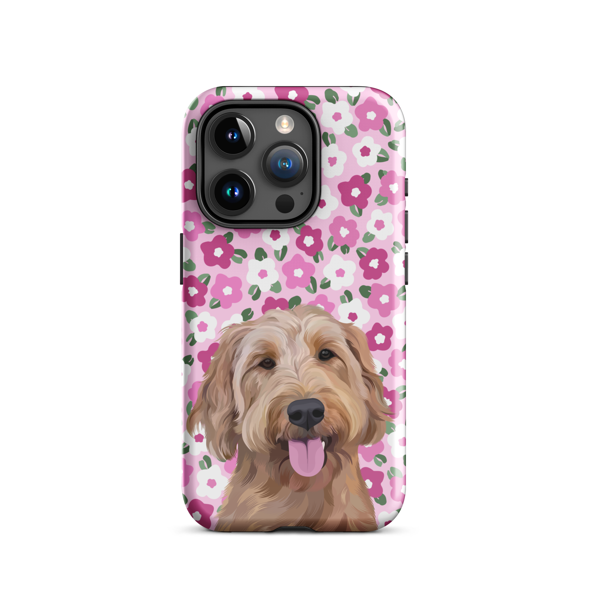 Custom Pet Portrait iPhone Case - Flowers