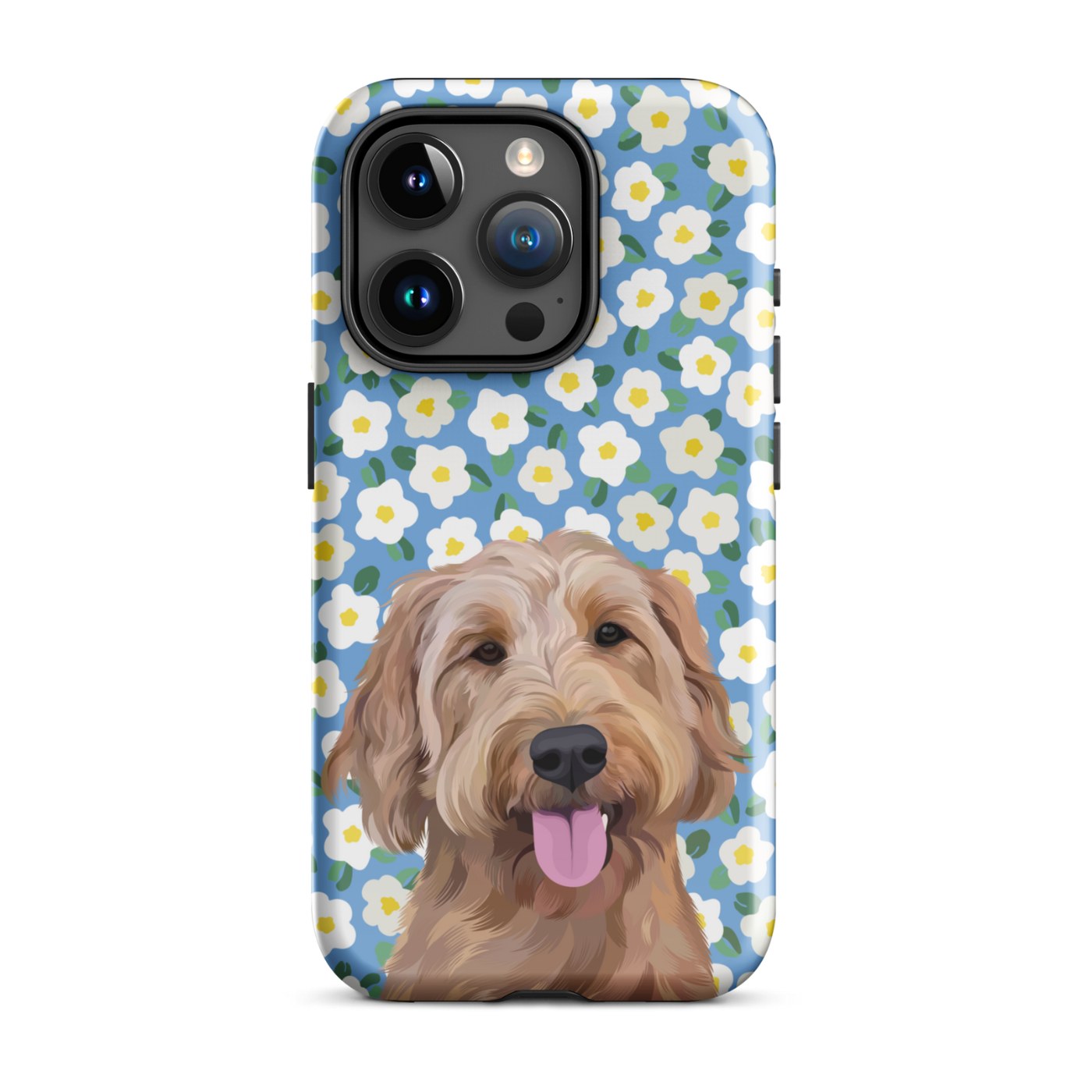 Custom Pet Portrait iPhone Case - Flowers