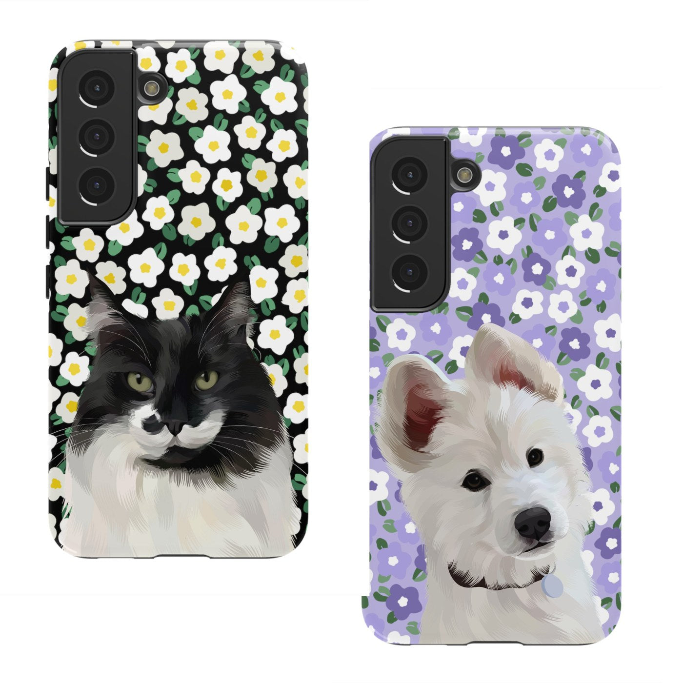 Pet Portrait Android Phone Case - Flowers