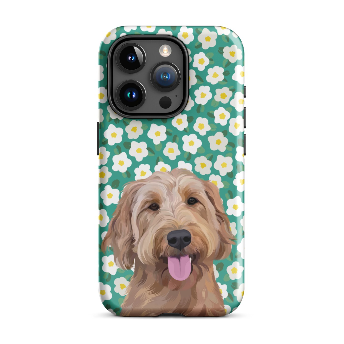 Custom Pet Portrait iPhone Case - Flowers