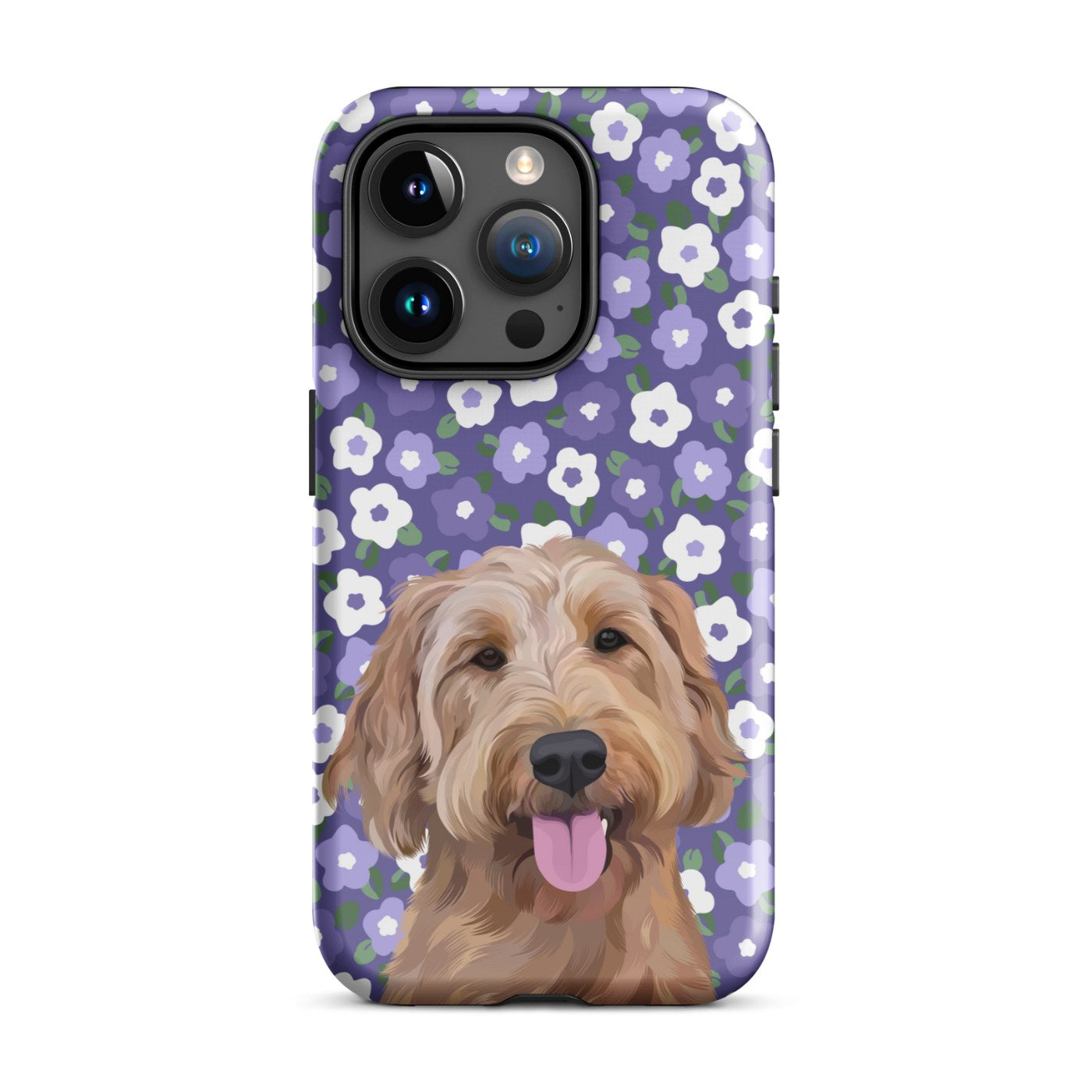 Custom Pet Portrait iPhone Case - Flowers