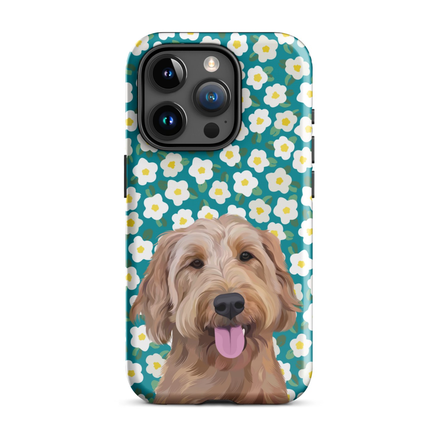 Custom Pet Portrait iPhone Case - Flowers