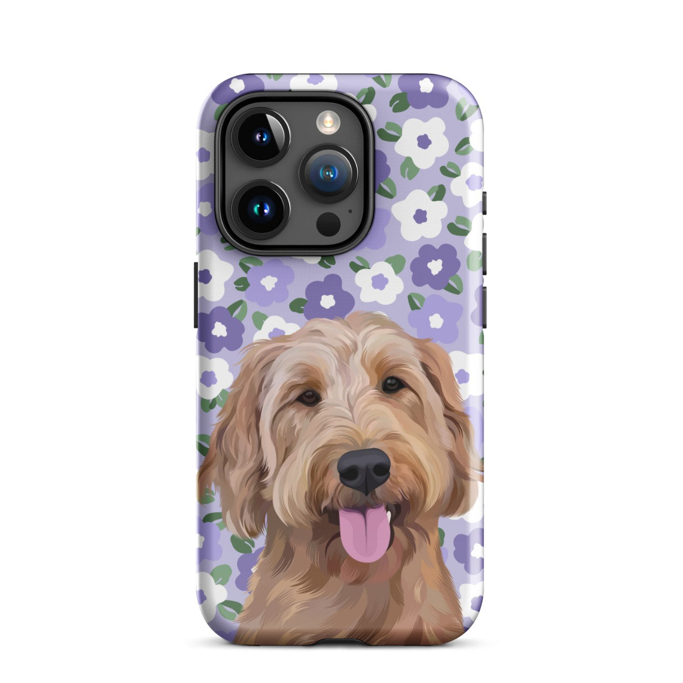 Custom Pet Portrait iPhone Case - Flowers