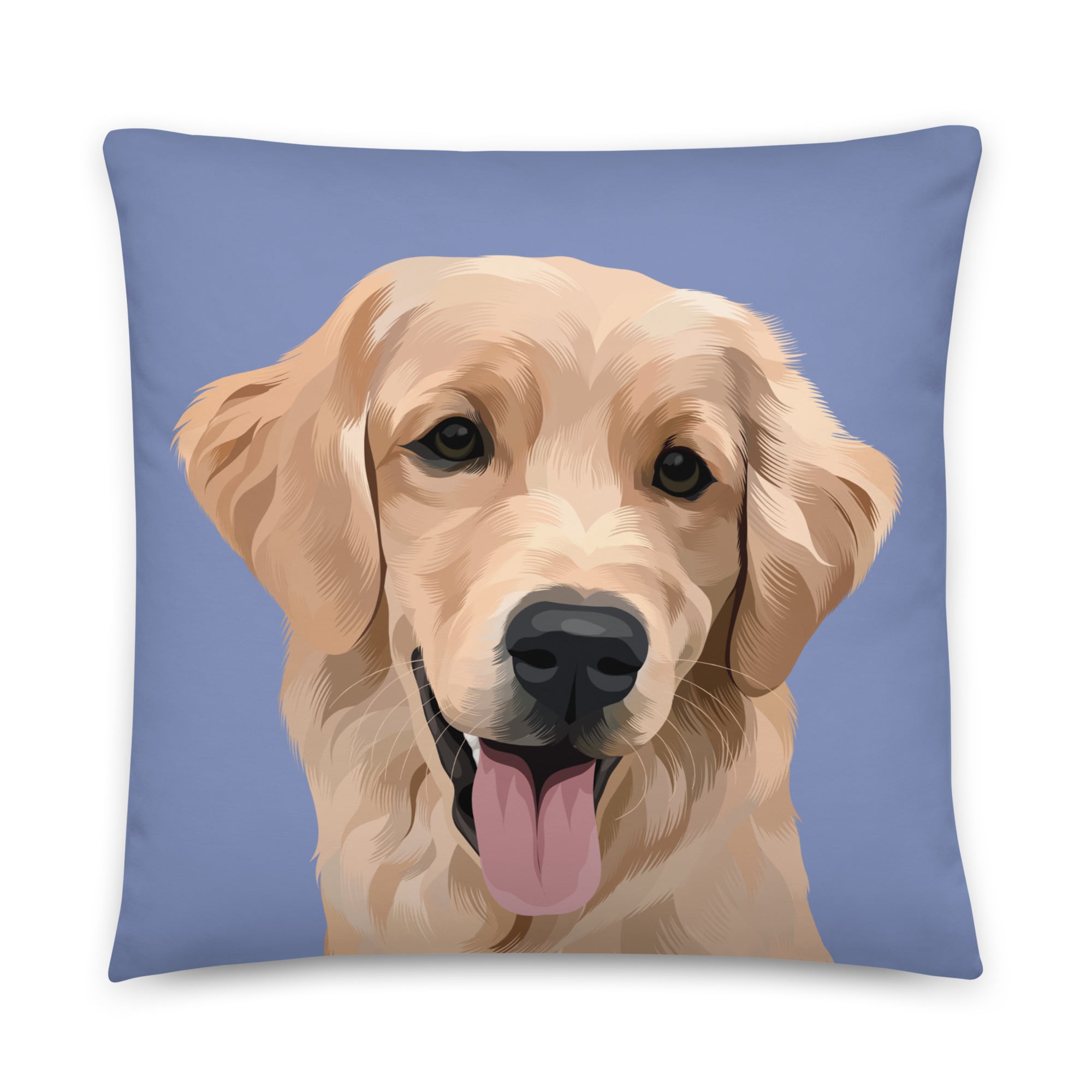 Custom Pet Portrait Pillow - Faux Suede