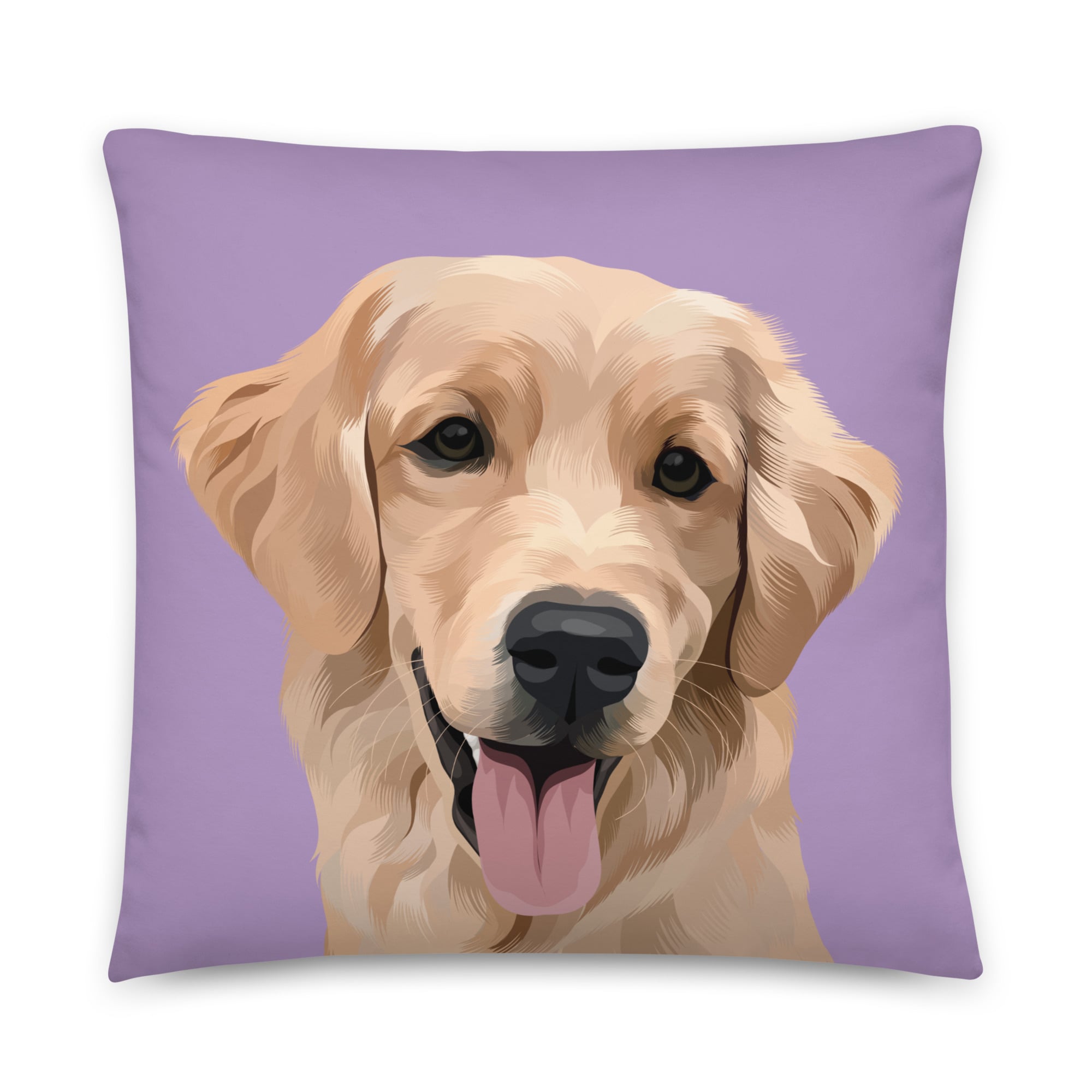 Custom Pet Portrait Pillow - Faux Suede