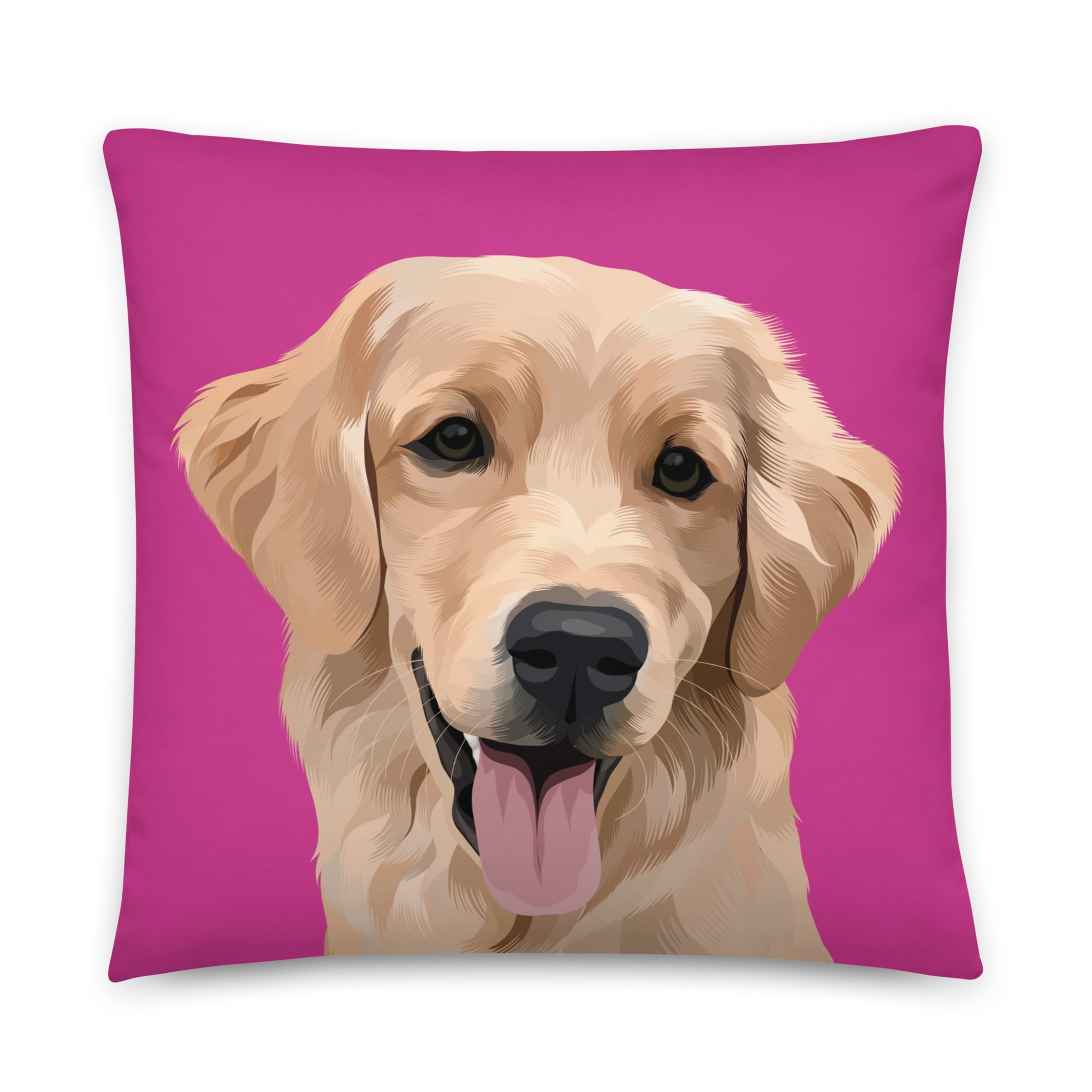 Custom Pet Portrait Pillow - Faux Suede