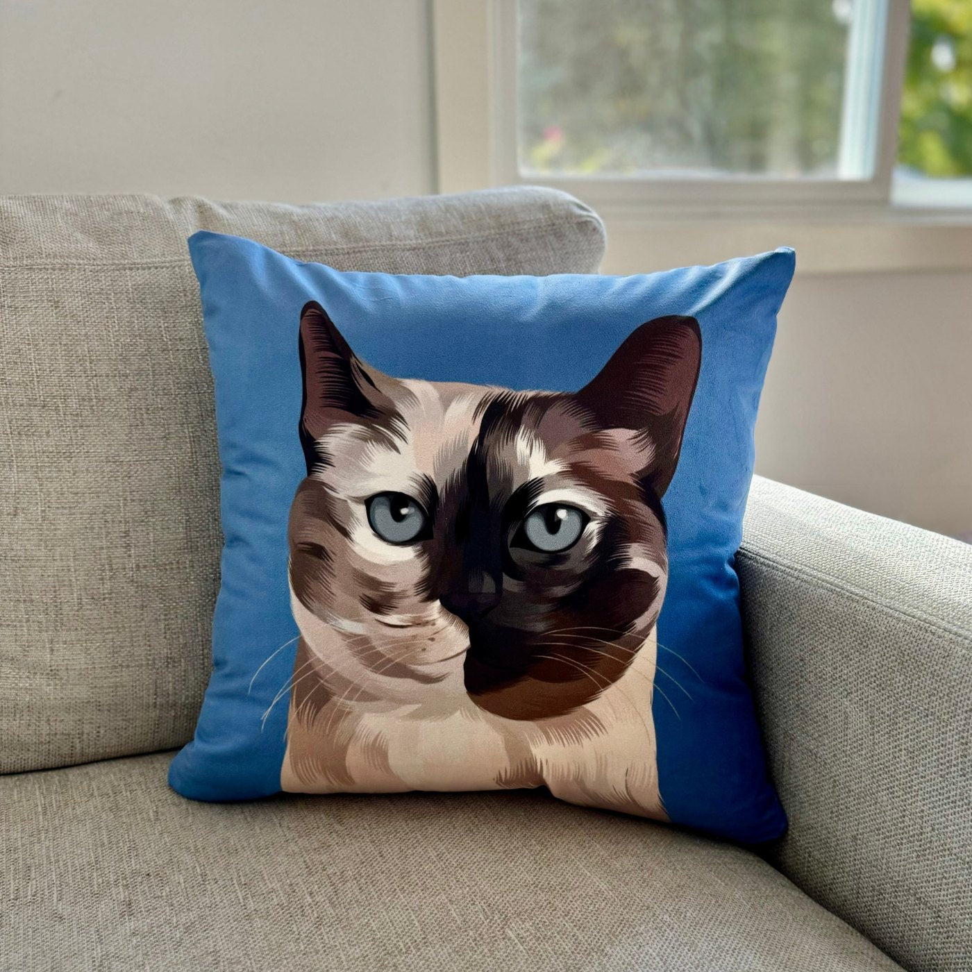 Custom Pet Portrait Pillow - Faux Suede - NEW!