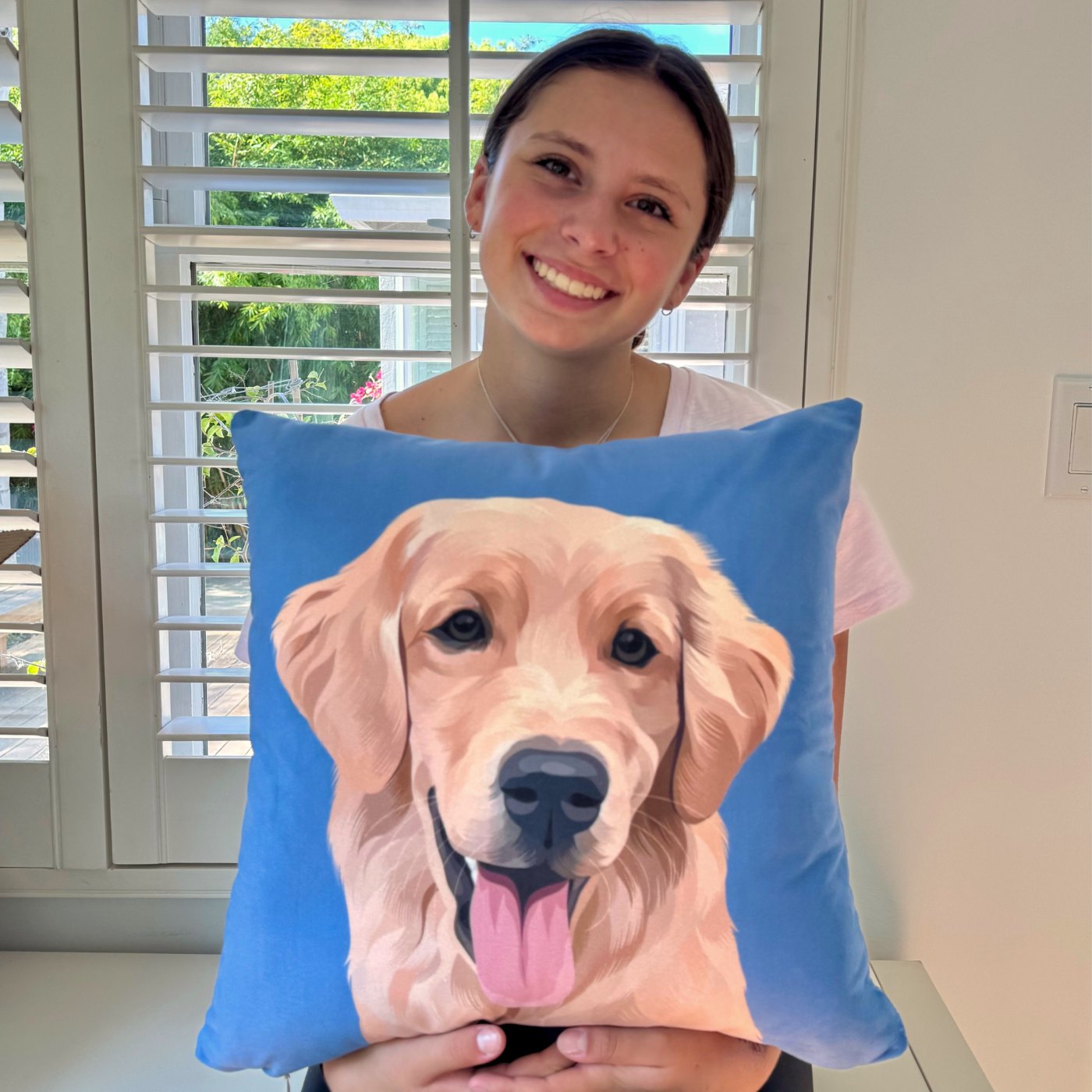 Custom Pet Portrait Pillow - Faux Suede - NEW!